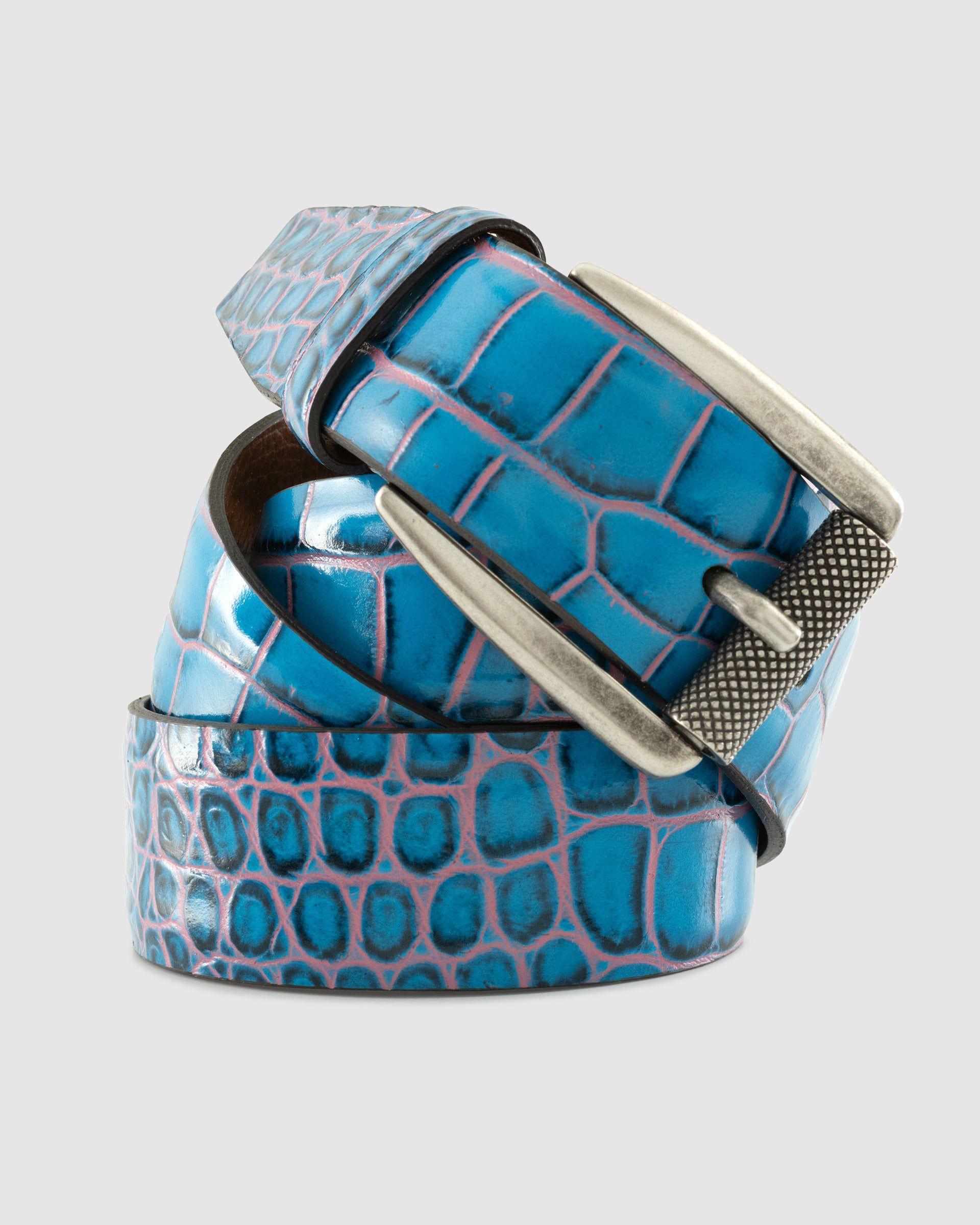 Crocco Leather Embossed Belt Male Product Image