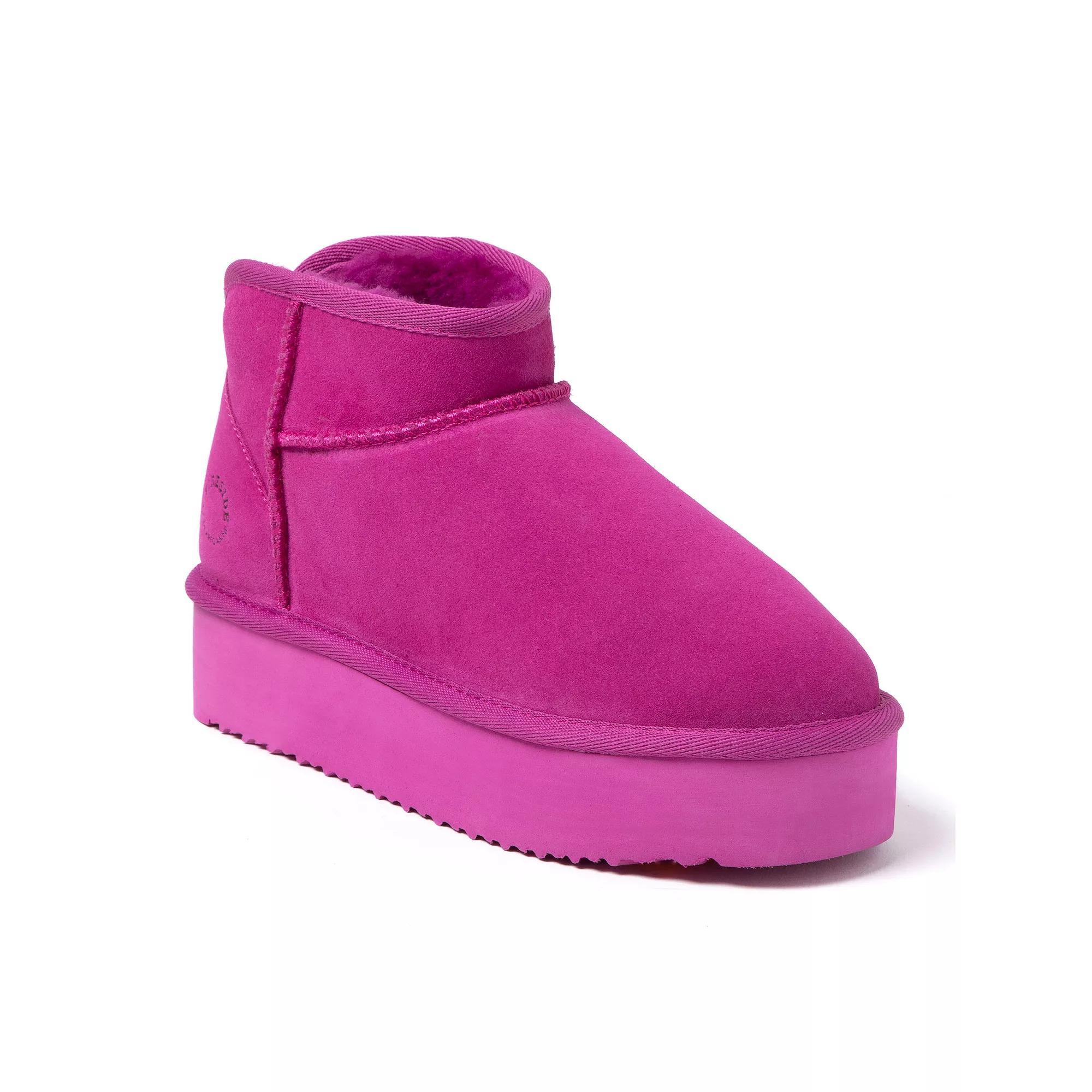 Fireside by Dearfoams Kingston Women's Shearling Platform Slippers, Size: 8, Purple Product Image