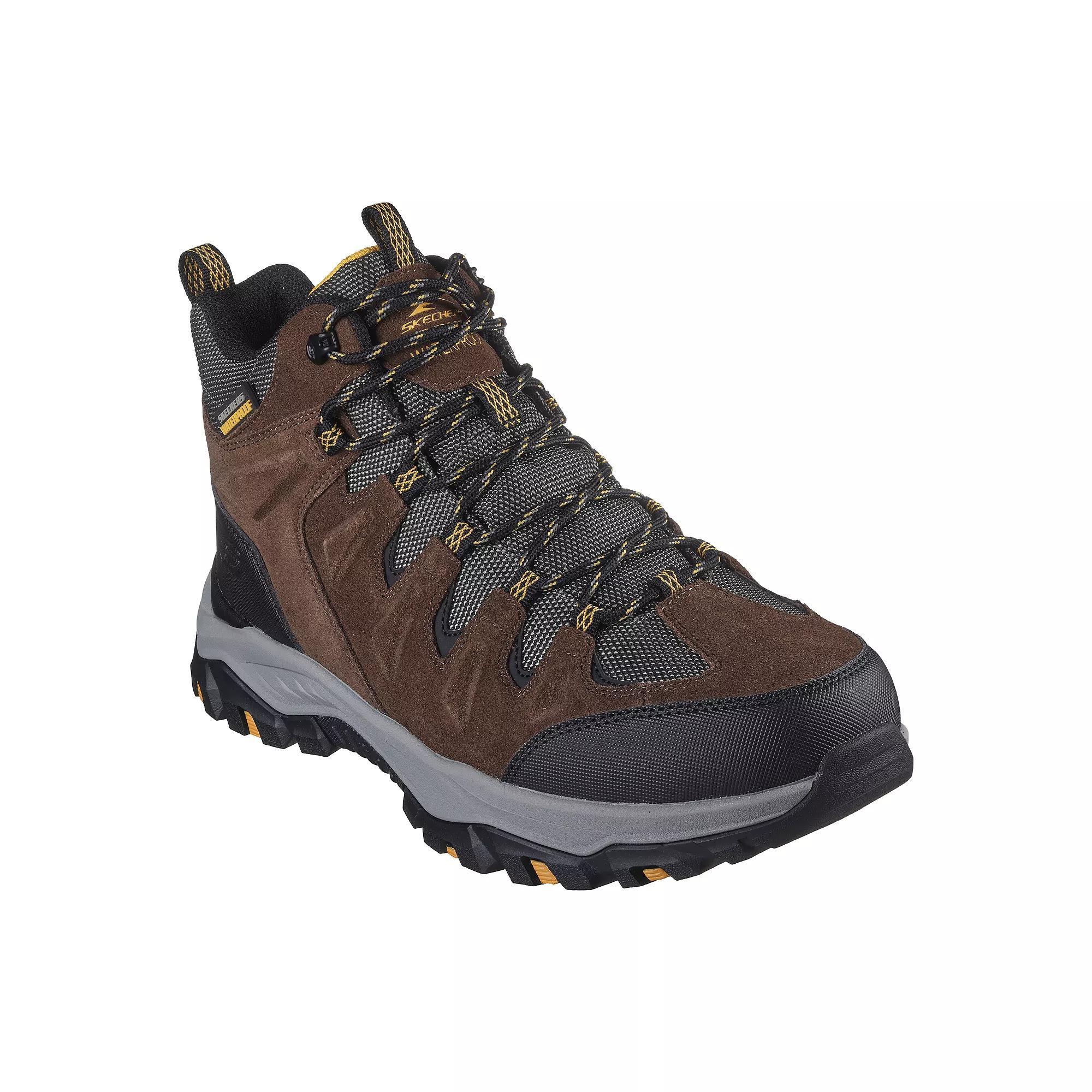 Skechers Relaxed Fit® Rickter Branson Men's Waterproof Hiking Boots, Size: 13, Green Product Image