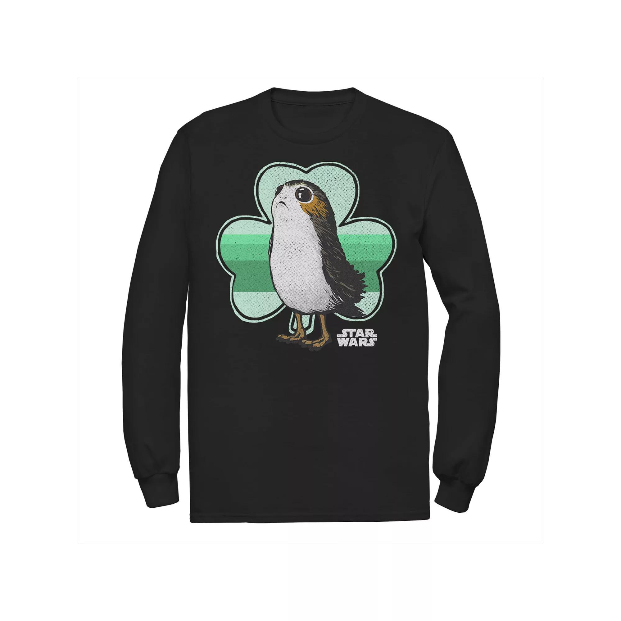 Mens Star Wars Porg Clover Saint Patricks Day Tee Product Image