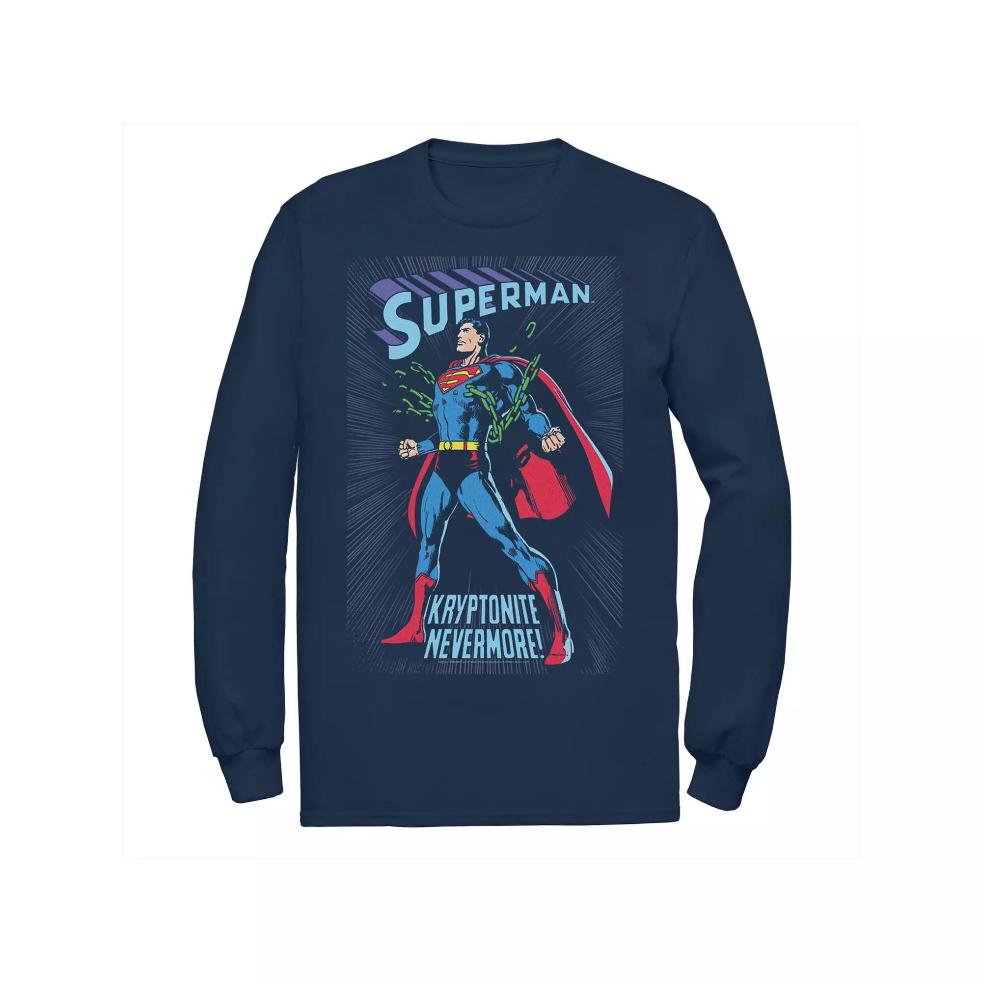 Men's DC Comics Superman In Chains Vintage Poster Tee, Size: Large, Blue Product Image