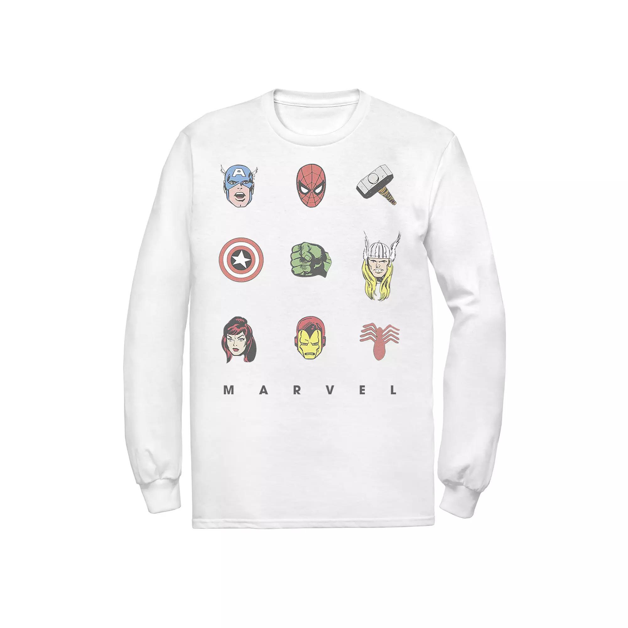 Mens Marvel Avengers Retro Symbols Tee Product Image