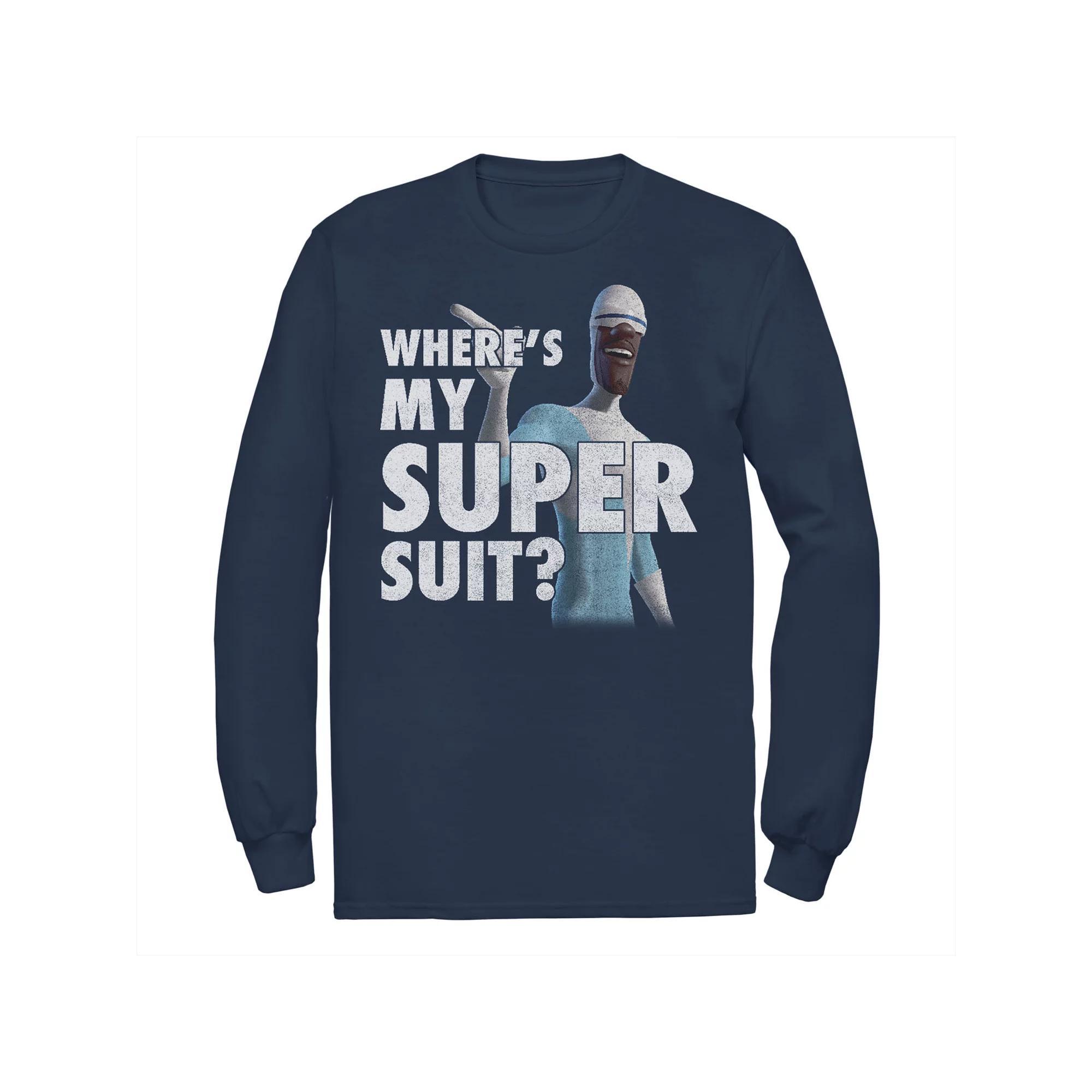 Mens Disney Pixar Incredibles Frozone Super Suit Tee Blue Product Image