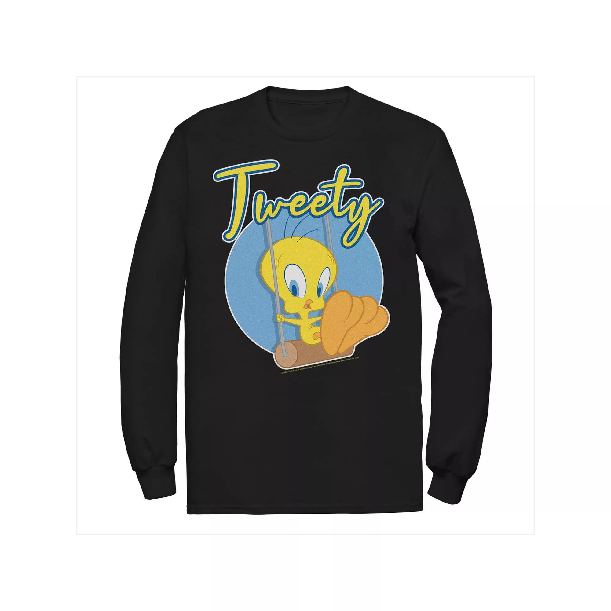 Men's Looney Tunes Tweety Swing Portrait Tee, Size: 3XL, Black Product Image