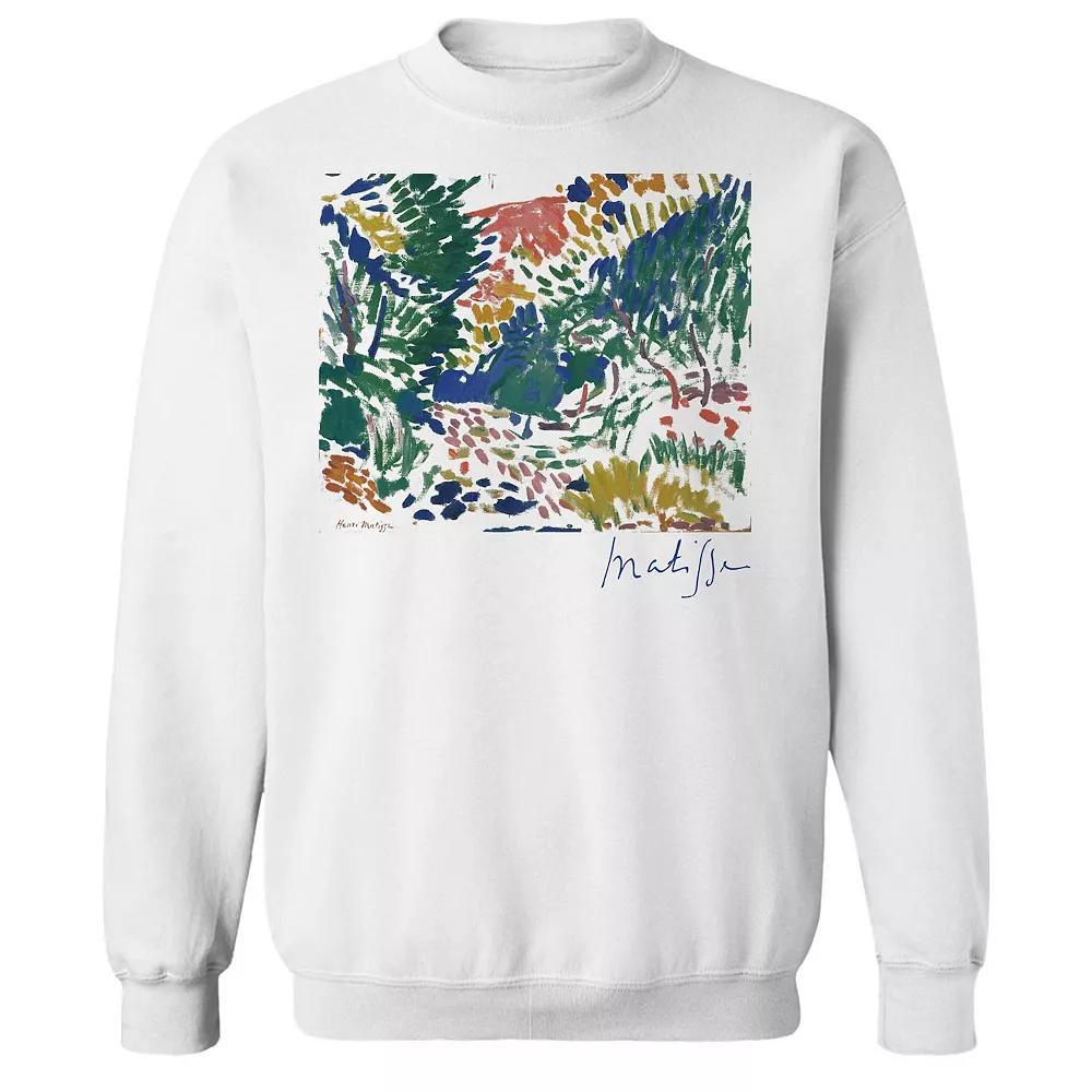 Junior's Matisse Landscape Graphic Fleece Sweatshirt, Women's, Size: Medium, White Product Image