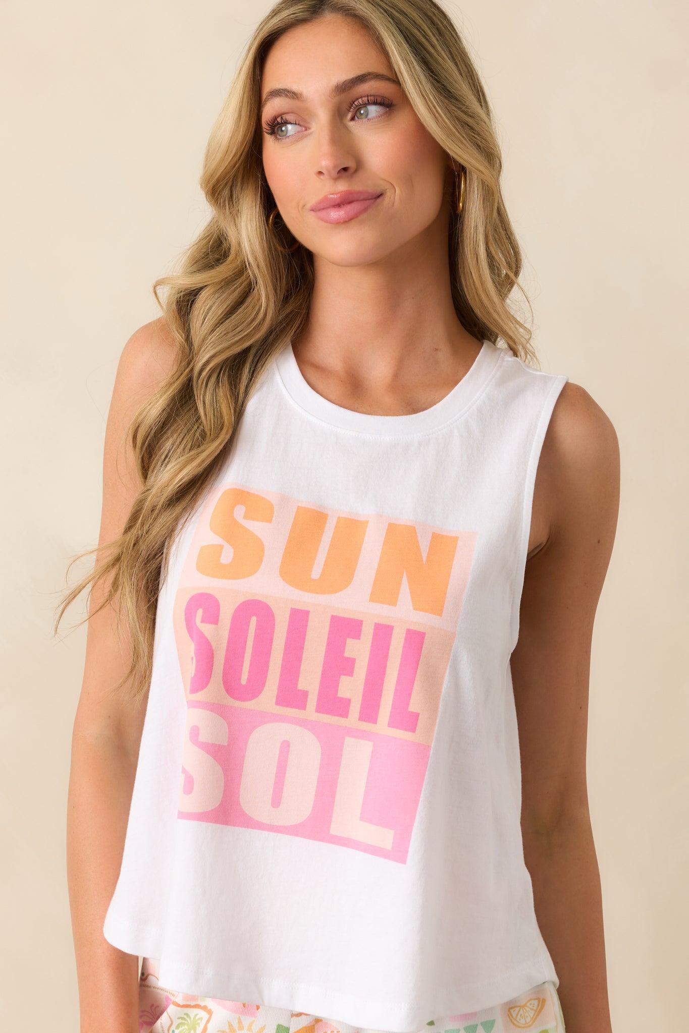 Z Supply White Cotton Sol Muscle Tank Product Image