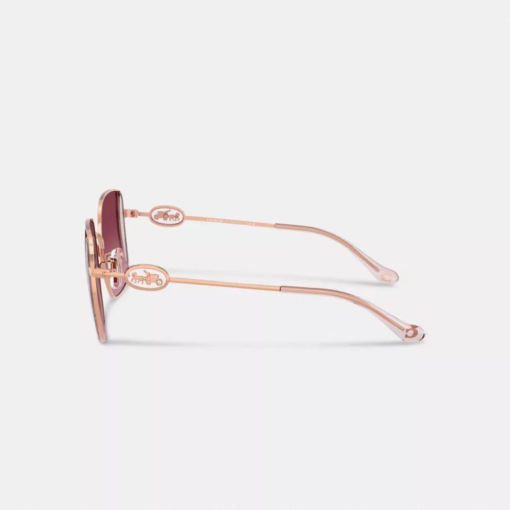 Horse And Carriage Metal Oversized Square Sunglasses Product Image