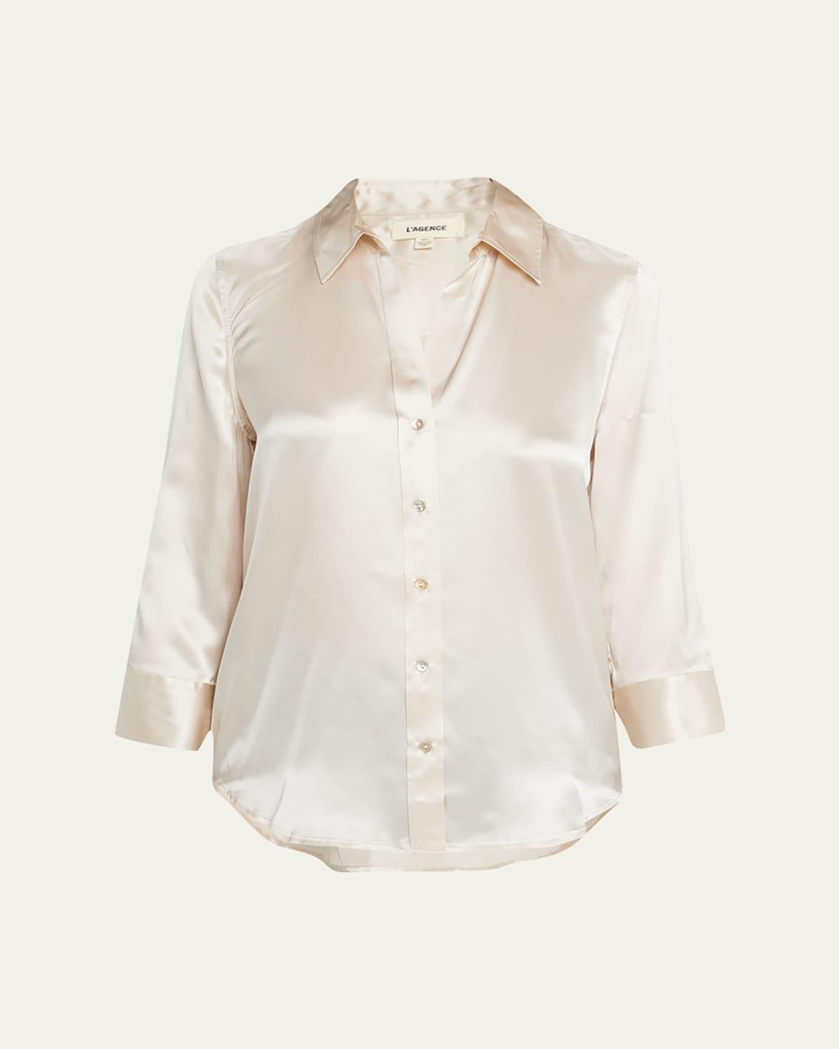 LAgence Dani Silk Charmeuse Blouse Product Image