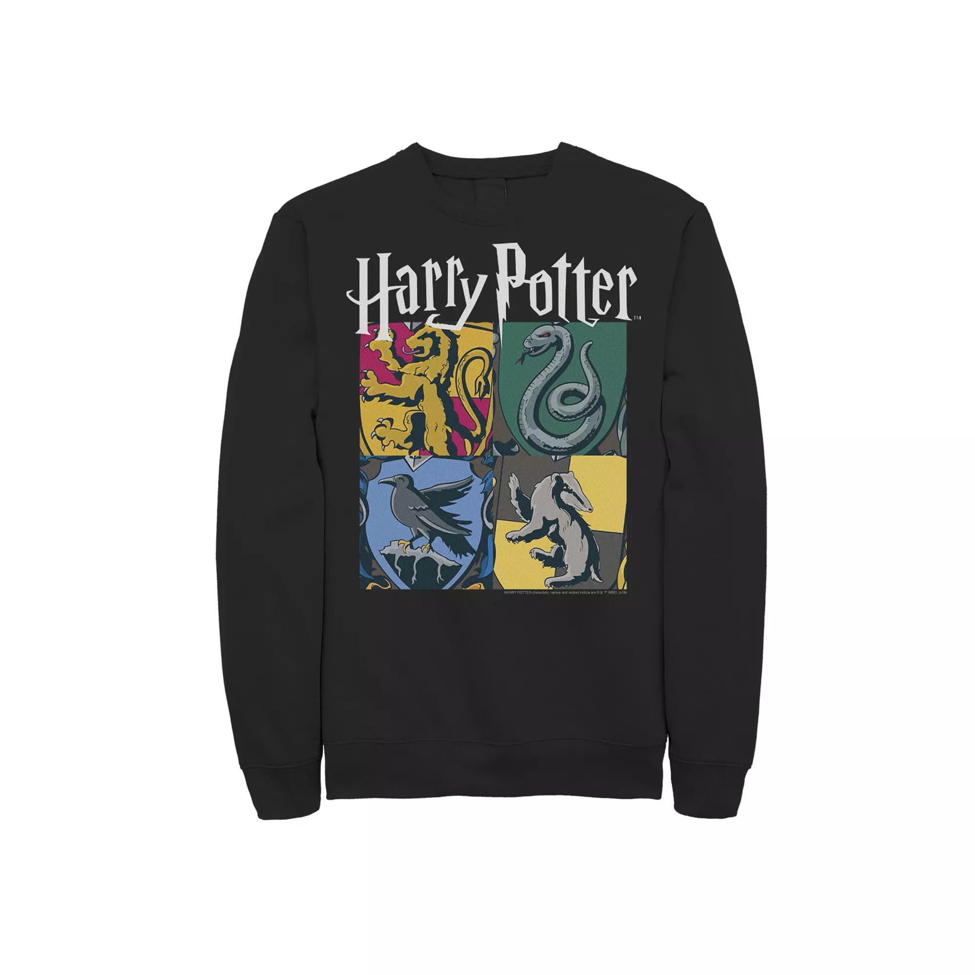 Men's Harry Potter Hogwarts Houses Vintage Collage Sweatshirt, Size: XXL, Black Product Image