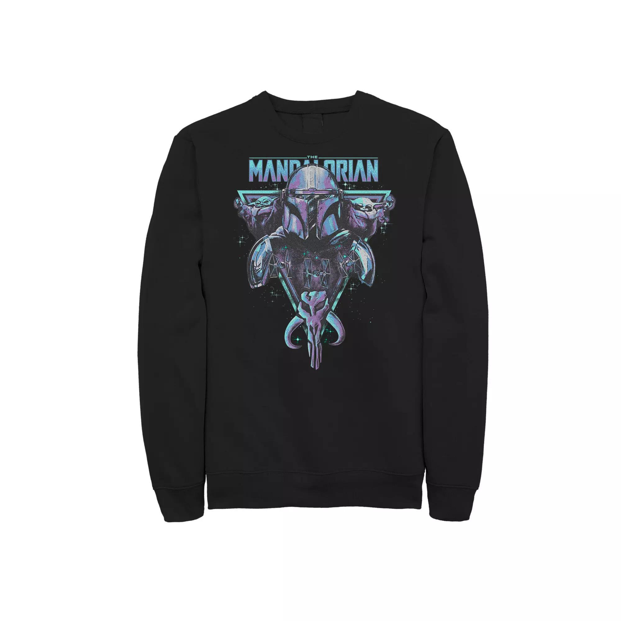 Big & Tall Star Wars The Mandalorian Mando Triangle Fleece Sweatshirt, Men's, Size: 4XL, Black Product Image