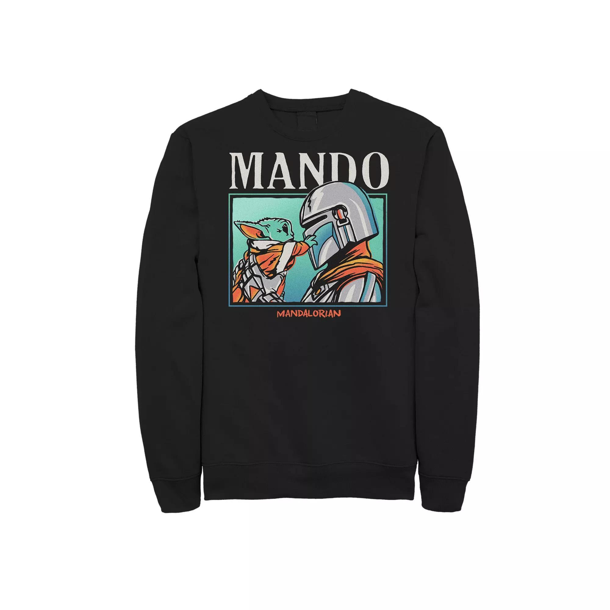 Big & Tall Star Wars The Mandalorian Found You Fleece Sweatshirt, Men's, Size: XL Tall, Black Product Image