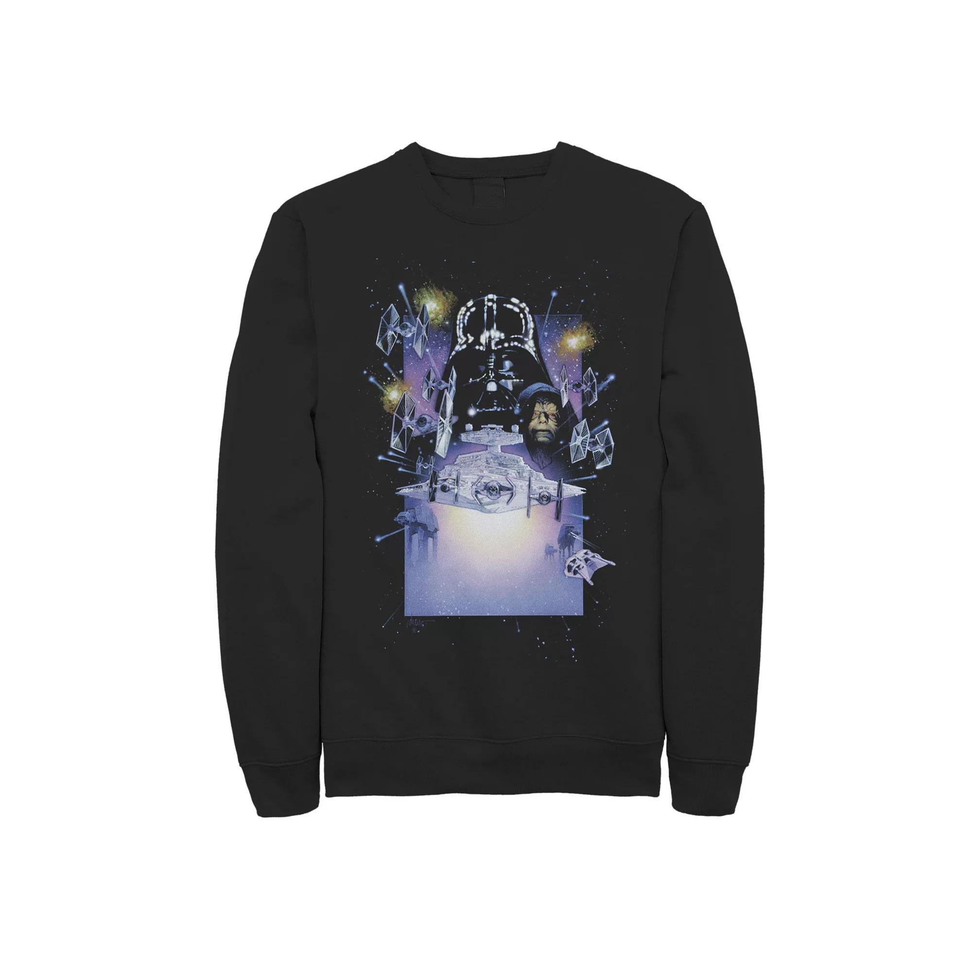 Men's Star Wars Darth Vader Orange Helmet Drip Sweatshirt, Size: Large, Black Product Image