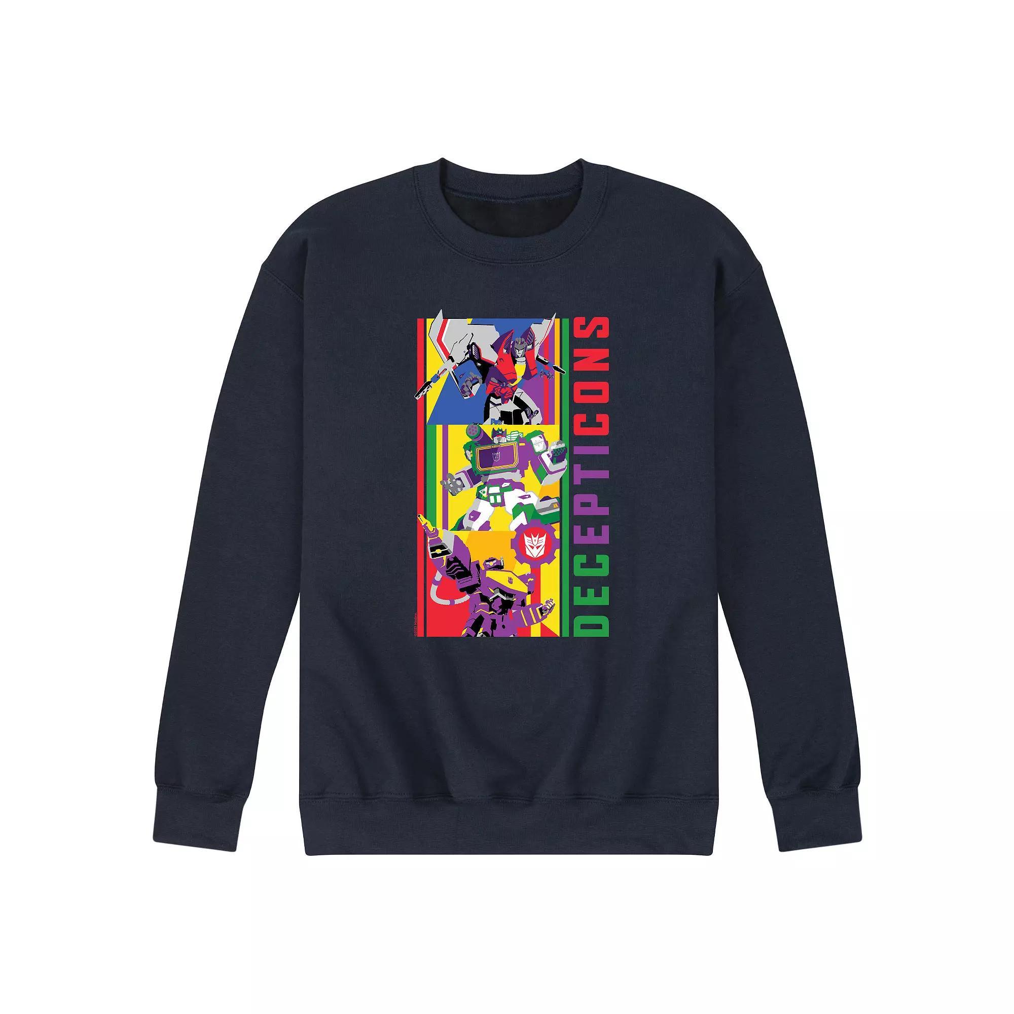 Mens Transformers Decepticons Fleece Sweatshirt Blue Product Image