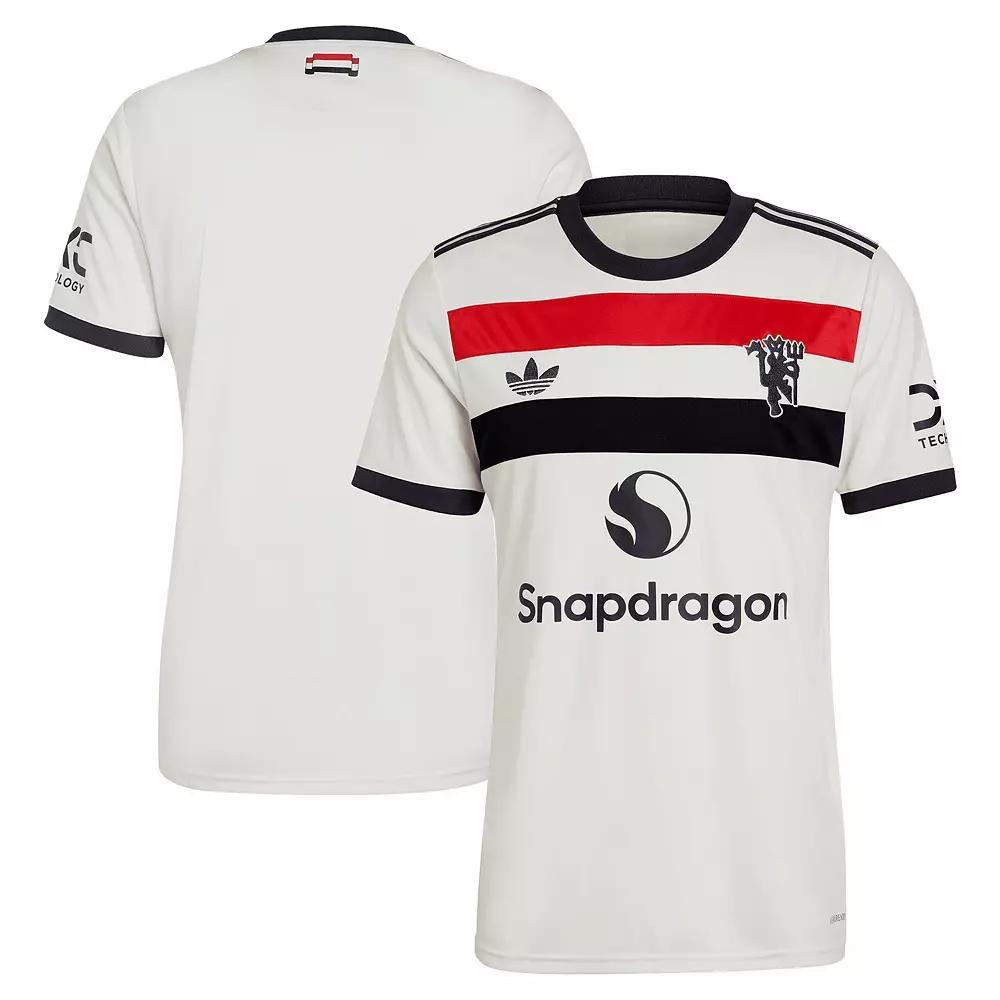 Mens adidas Originals Cream Manchester United 2024/25 Third Replica Jersey Product Image