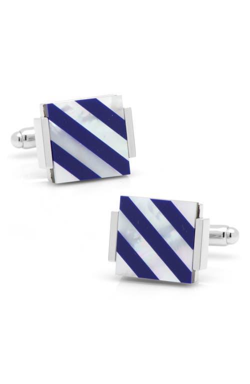 Mens Ox & Bull Trading Co. Striped Pearl Cufflinks Product Image