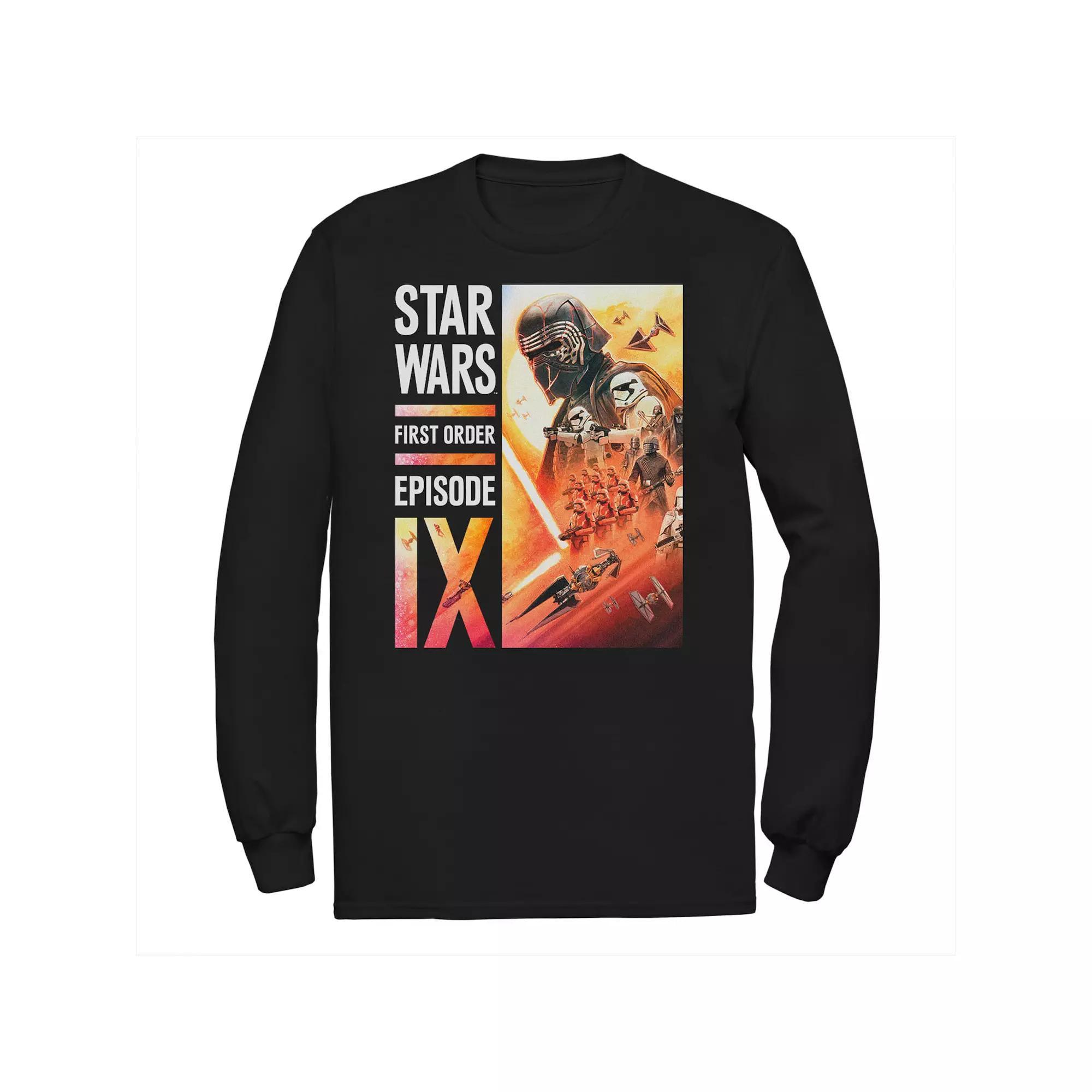 Men's Star Wars The Rise of Skywalker First Order Glow Tee, Size: 3XL, Black Product Image