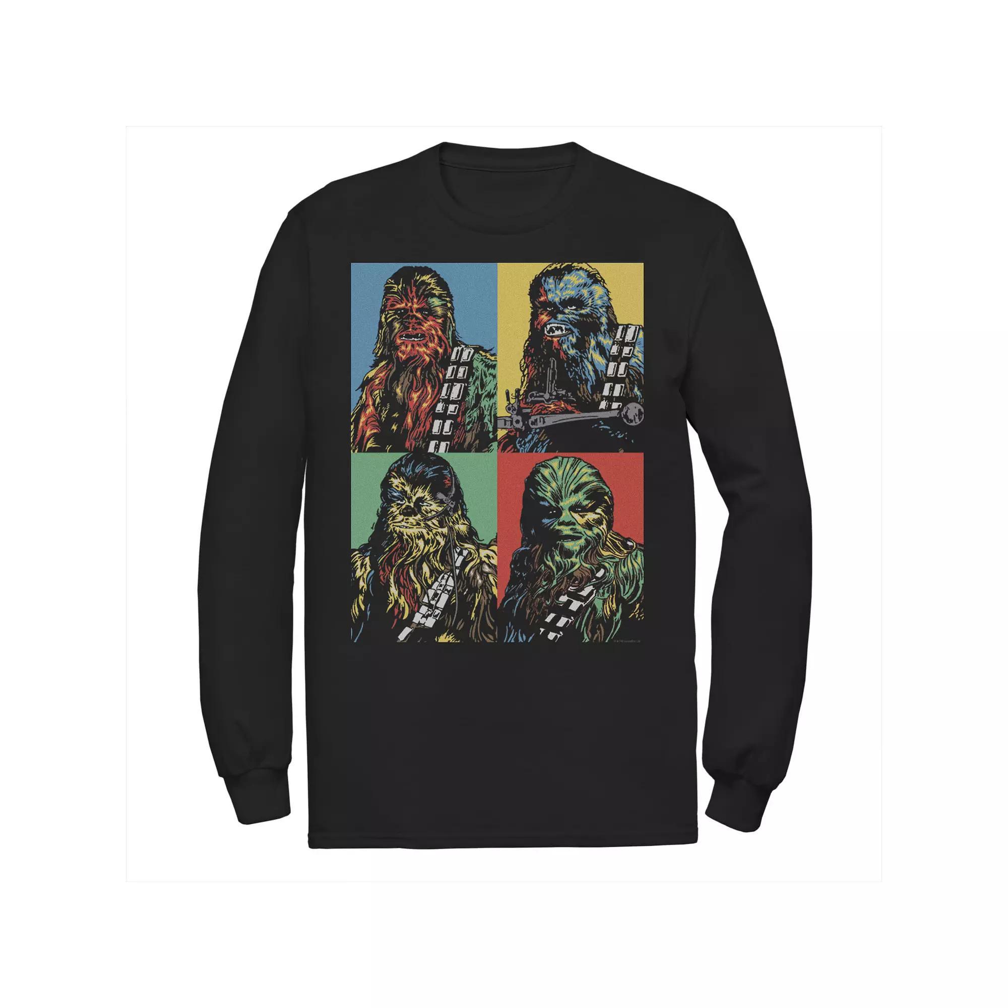 Men's Star Wars Chewbacca Colorful Panel Portrait Tee, Size: Medium, Black Product Image