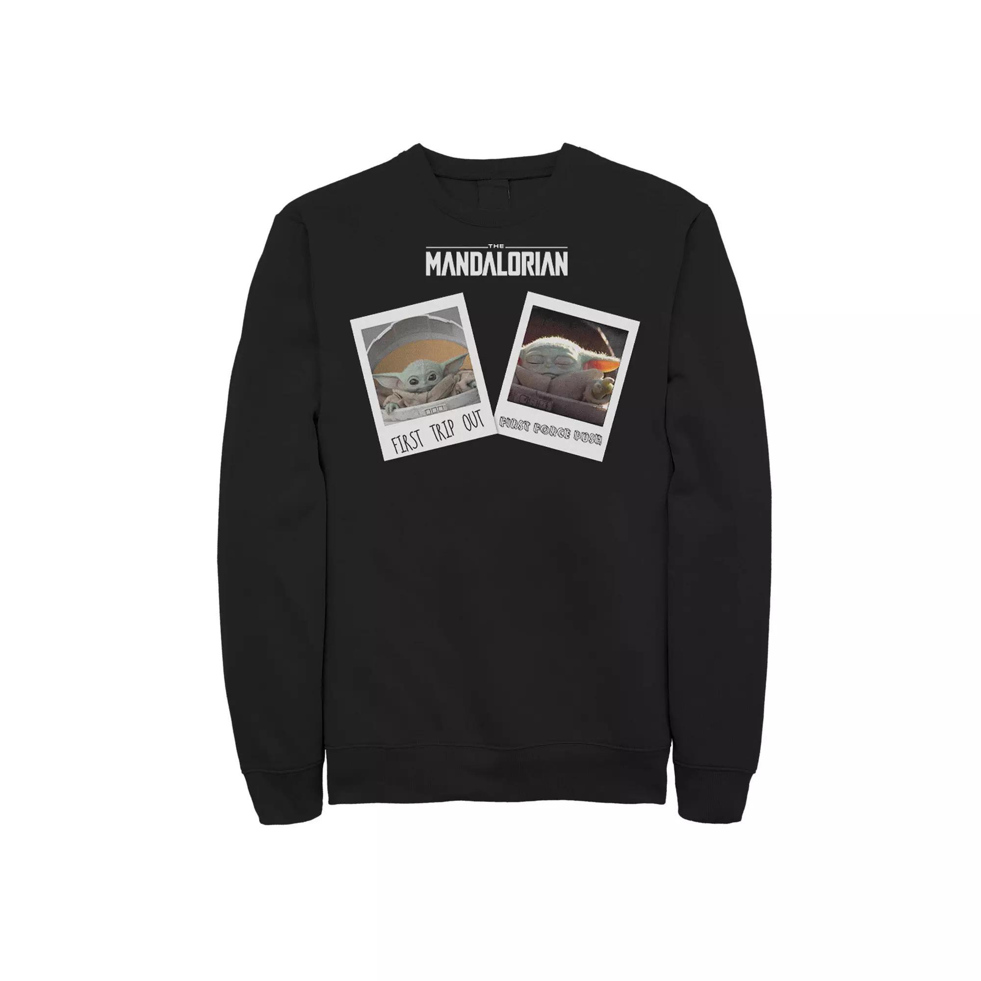 Mens Star Wars The Mandalorian The Child Photo Memories Sweatshirt Grey Heather Product Image