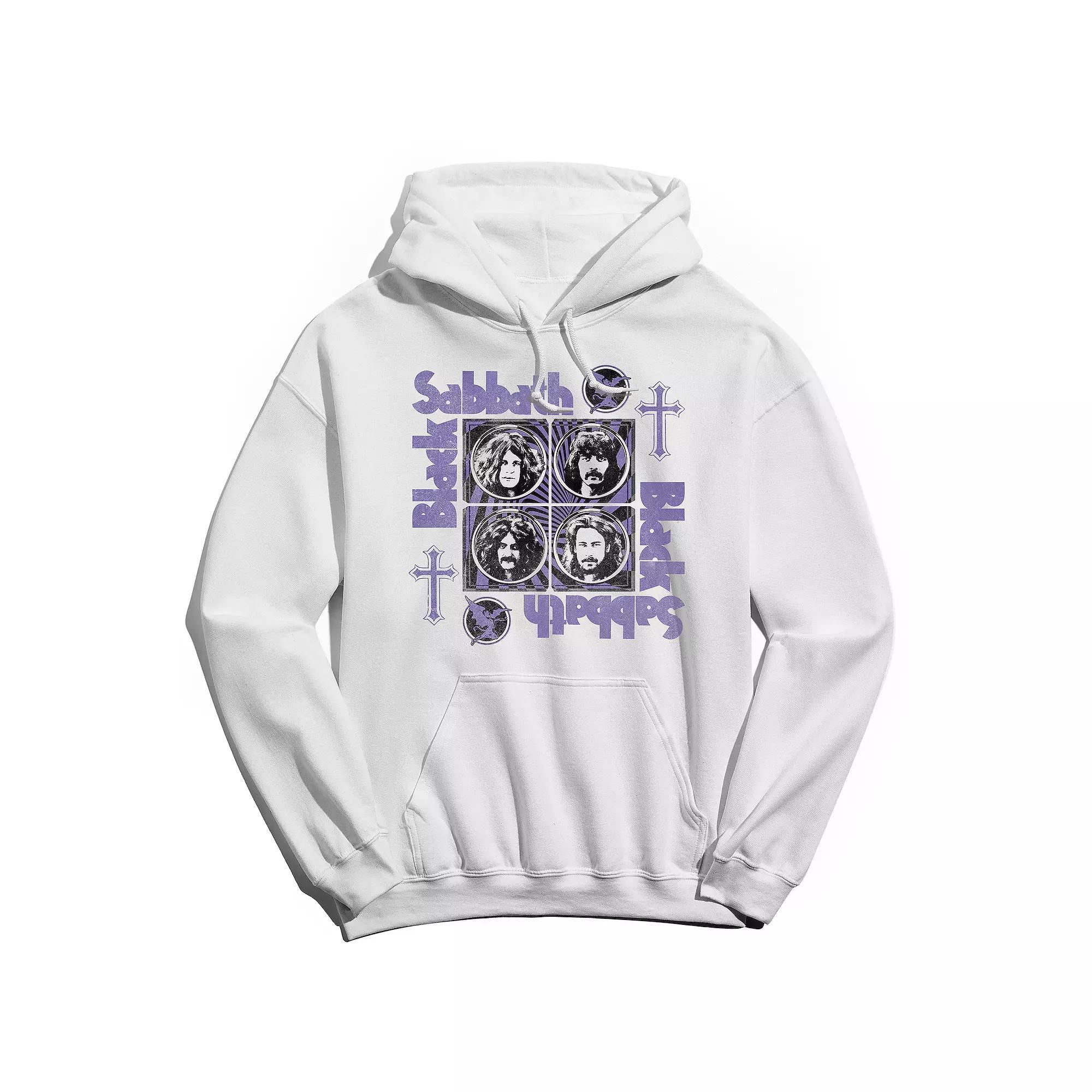 Men's Black Sabbath Core Cross Hoodie, Size: Medium, White Product Image