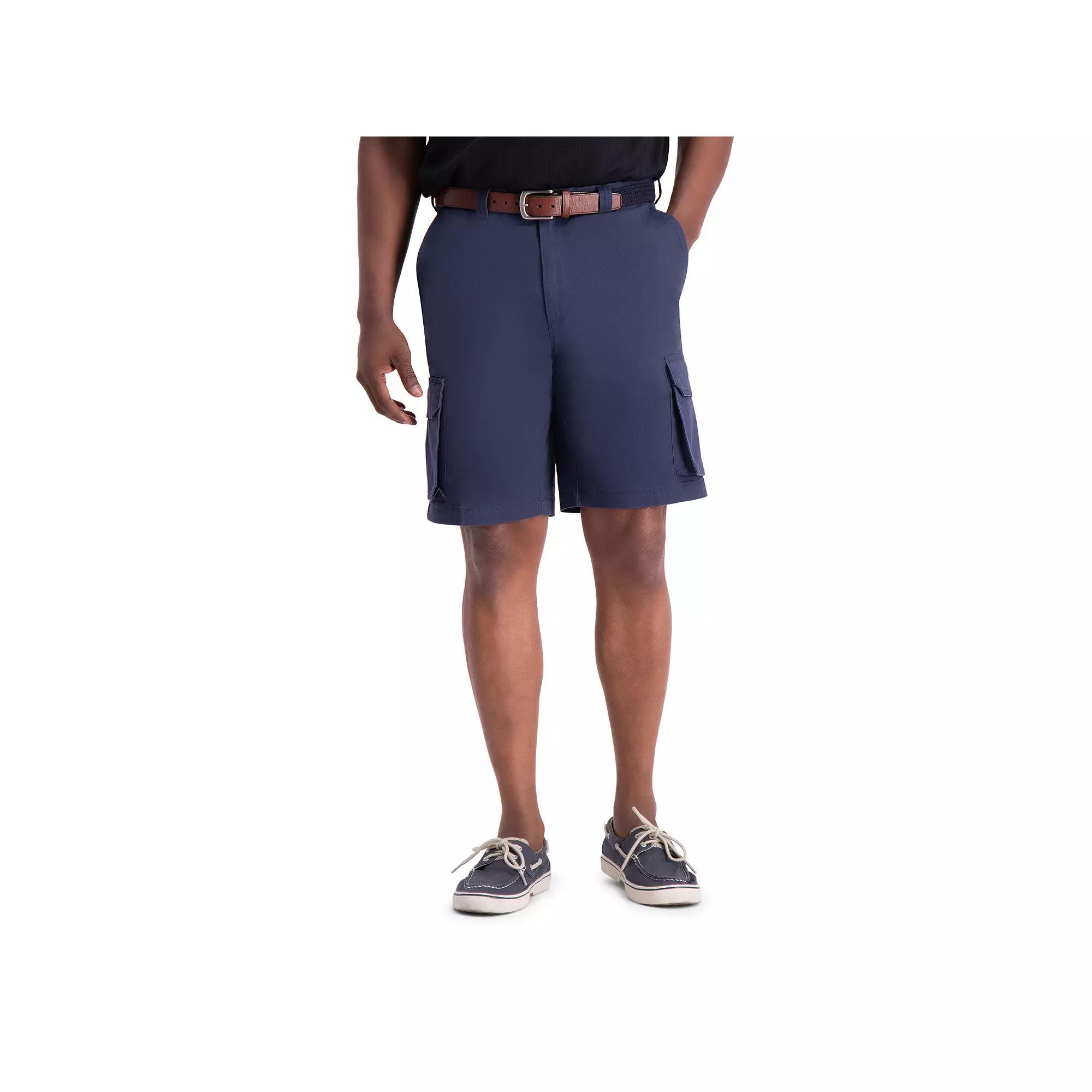 Men's Haggar® 10" Straight-Fit Stretch Cargo Flat-Front Shorts, Size: 44, Green Product Image