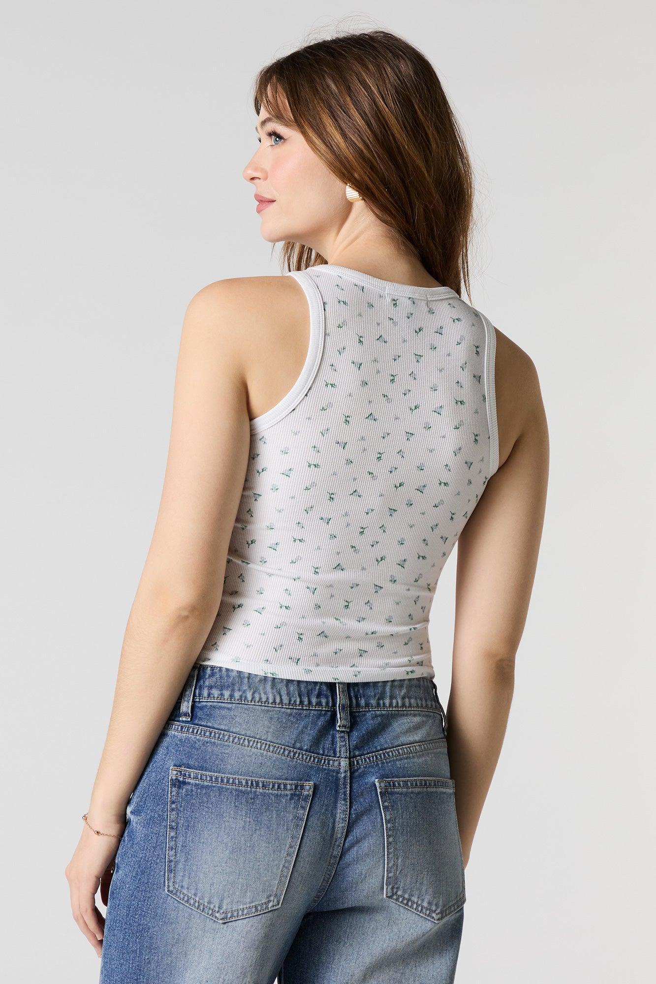 Ribbed High Neck Tank Female Product Image