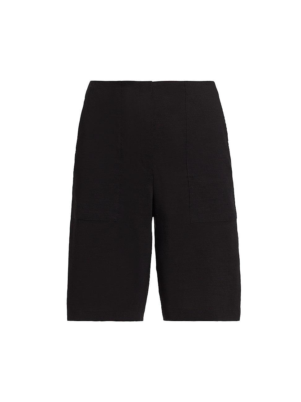 Womens Utilitarian Linen-Blend Shorts Product Image