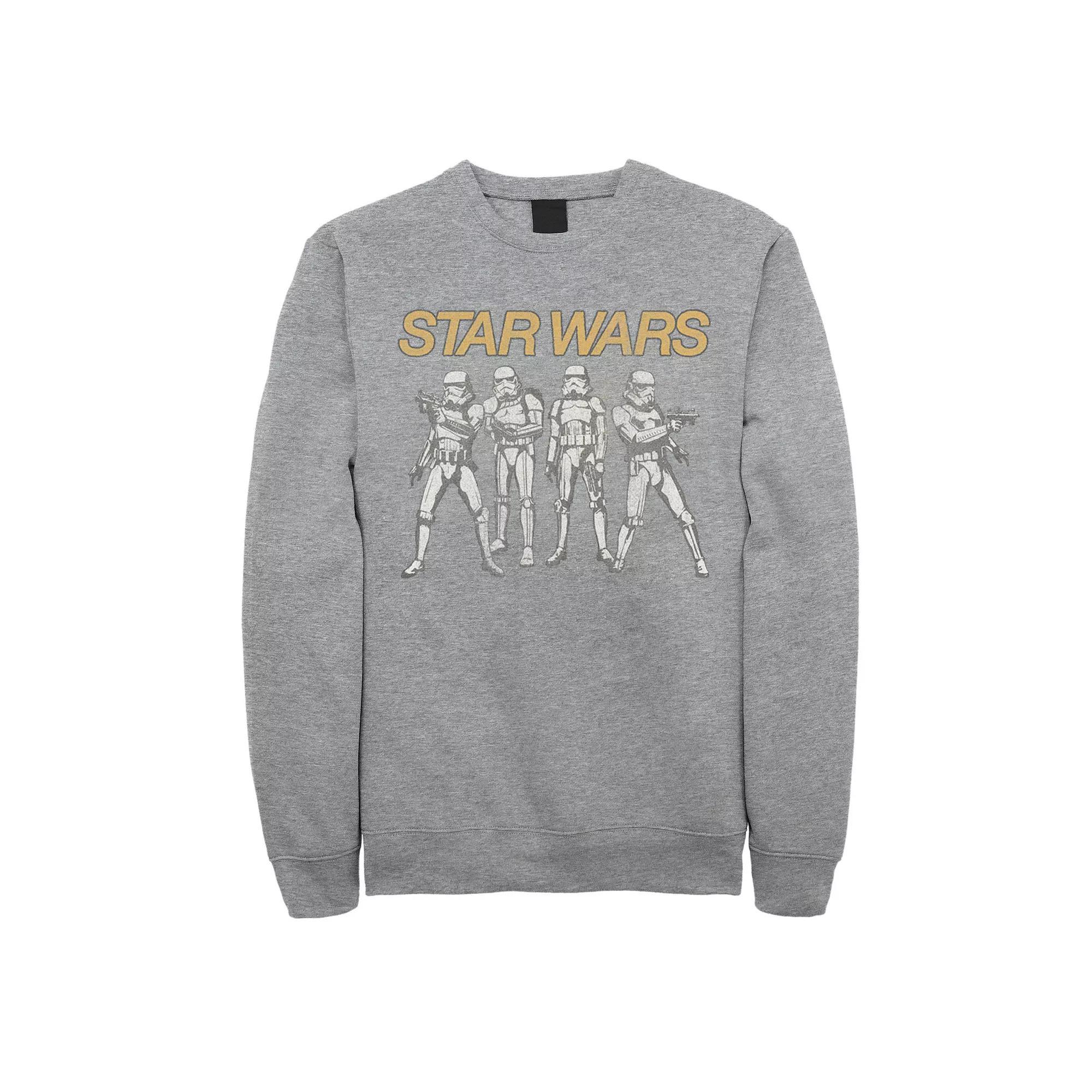 Men's Star Wars Storm Trooper Group Line Up Sweatshirt, Size: Large, Athletic Grey Product Image