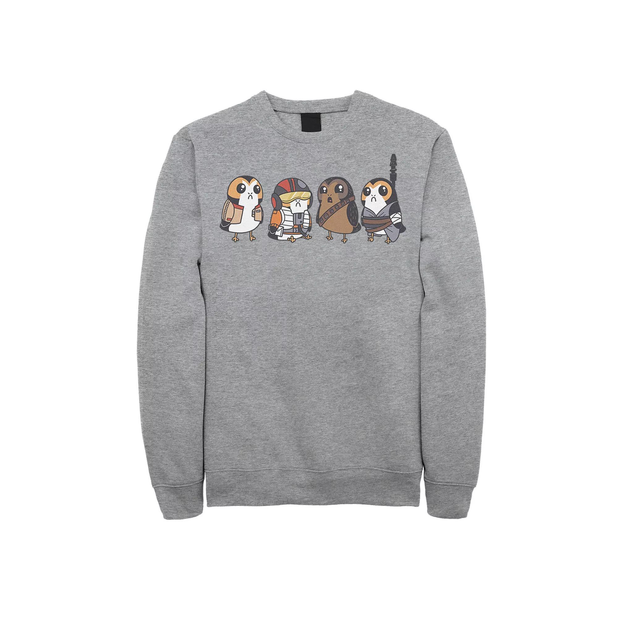 Men's Star Wars Cute Porgs Dressed As Characters Portrait Sweatshirt, Size: XXL, Blue Product Image