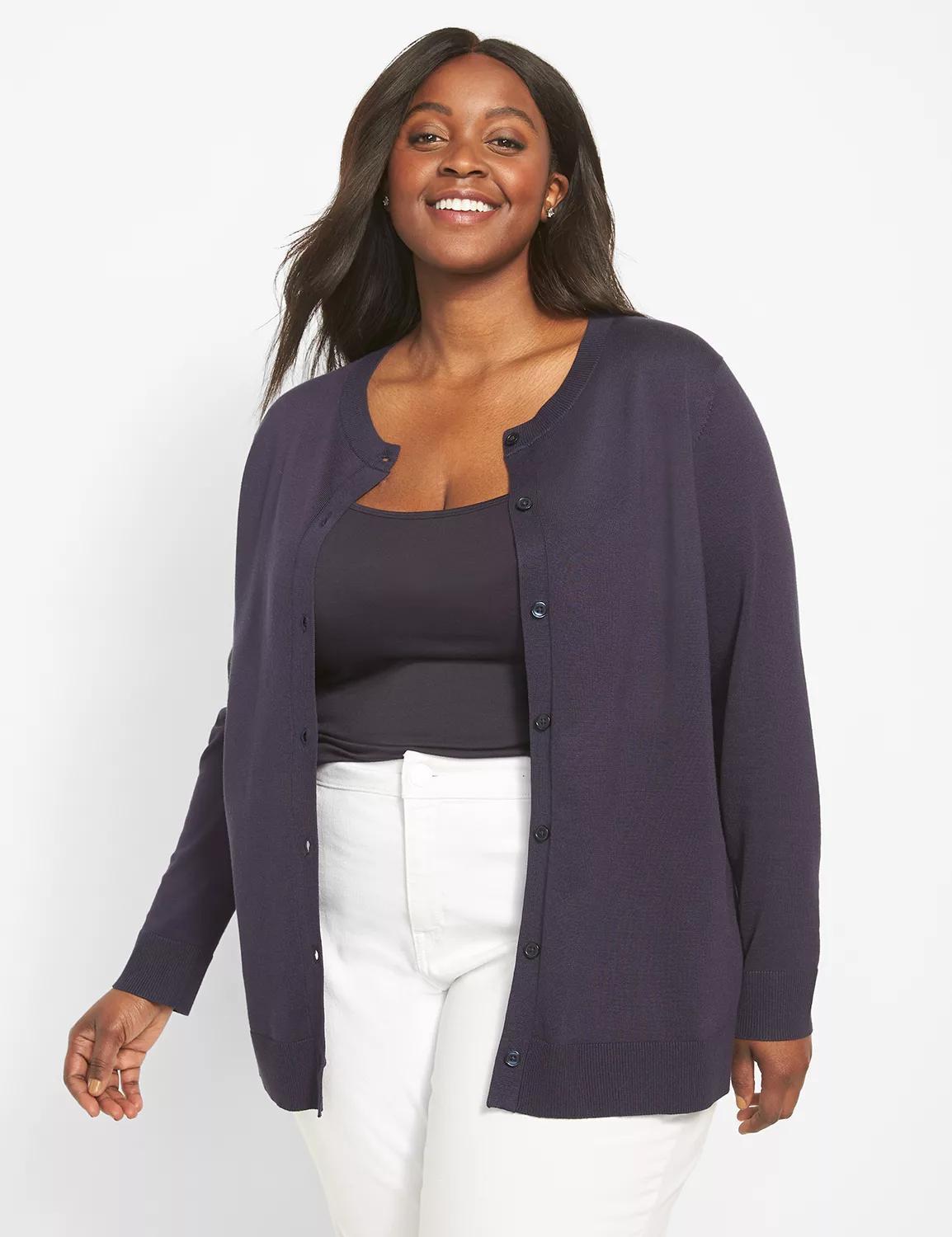 Button-Front Cardigan Product Image