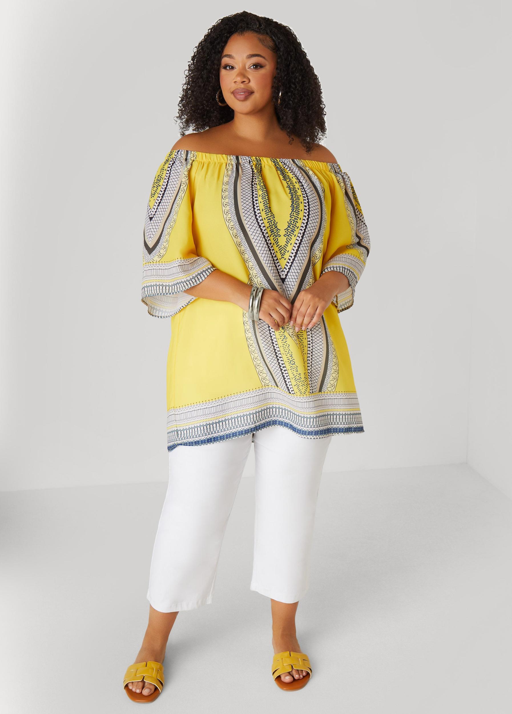 Abstract Off The Shoulder Blouse Product Image