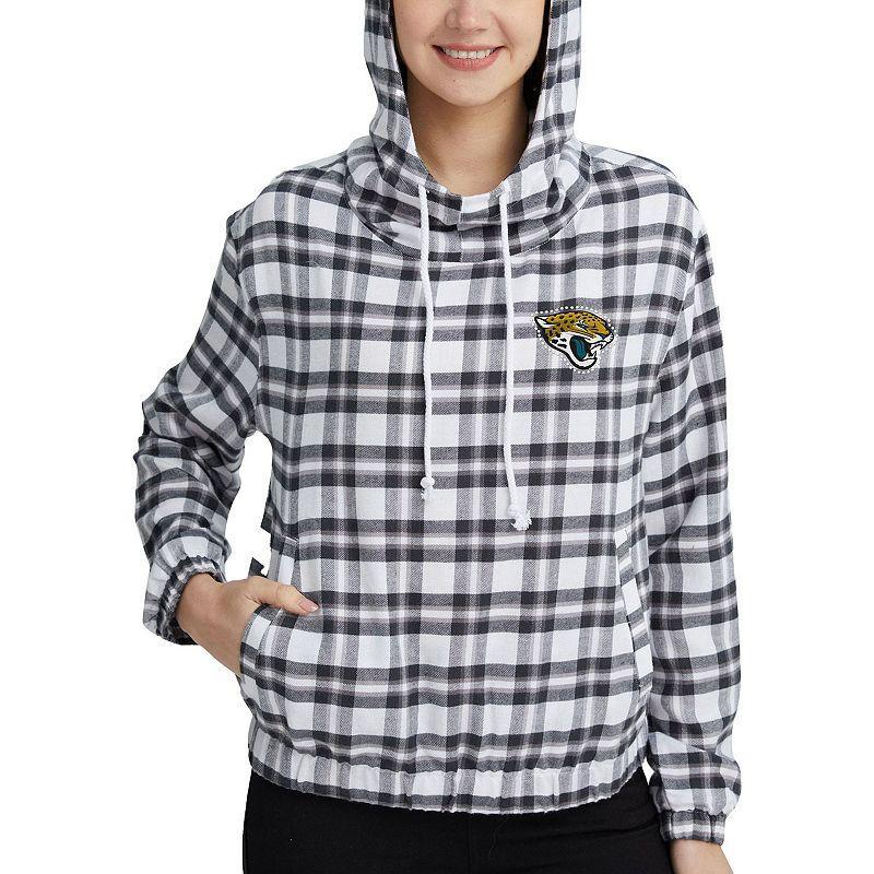 Womens Concepts Sport Charcoal/Gray Jacksonville Jaguars Sienna Flannel Long Sleeve Hoodie Top Product Image