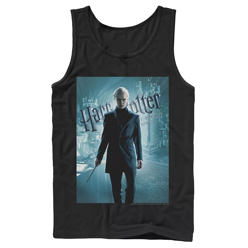 Men's Harry Potter Half-Blood Prince Draco Malfoy Character Poster Graphic Tank Top, Size: XL, Black Product Image