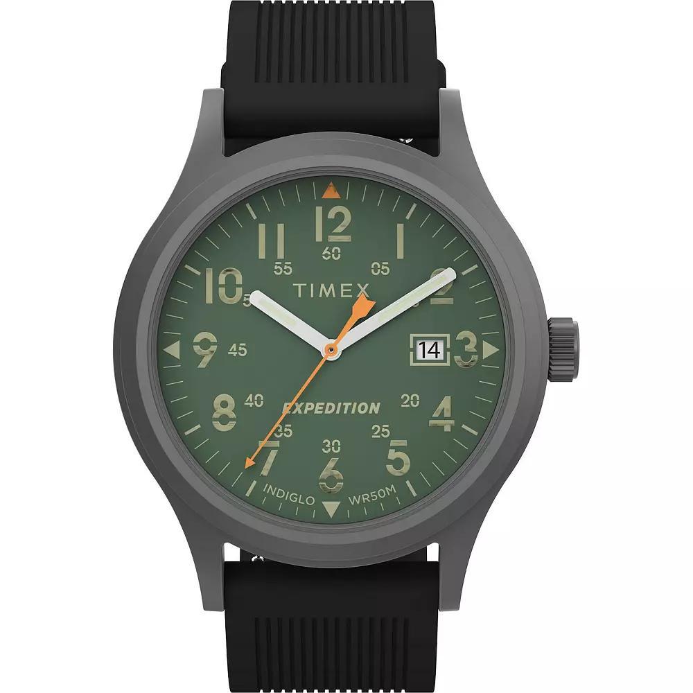Timex® Men's Expedition Scout Silicone Strap Watch - TW4B30200JT, Size: 40 mm, Black Product Image