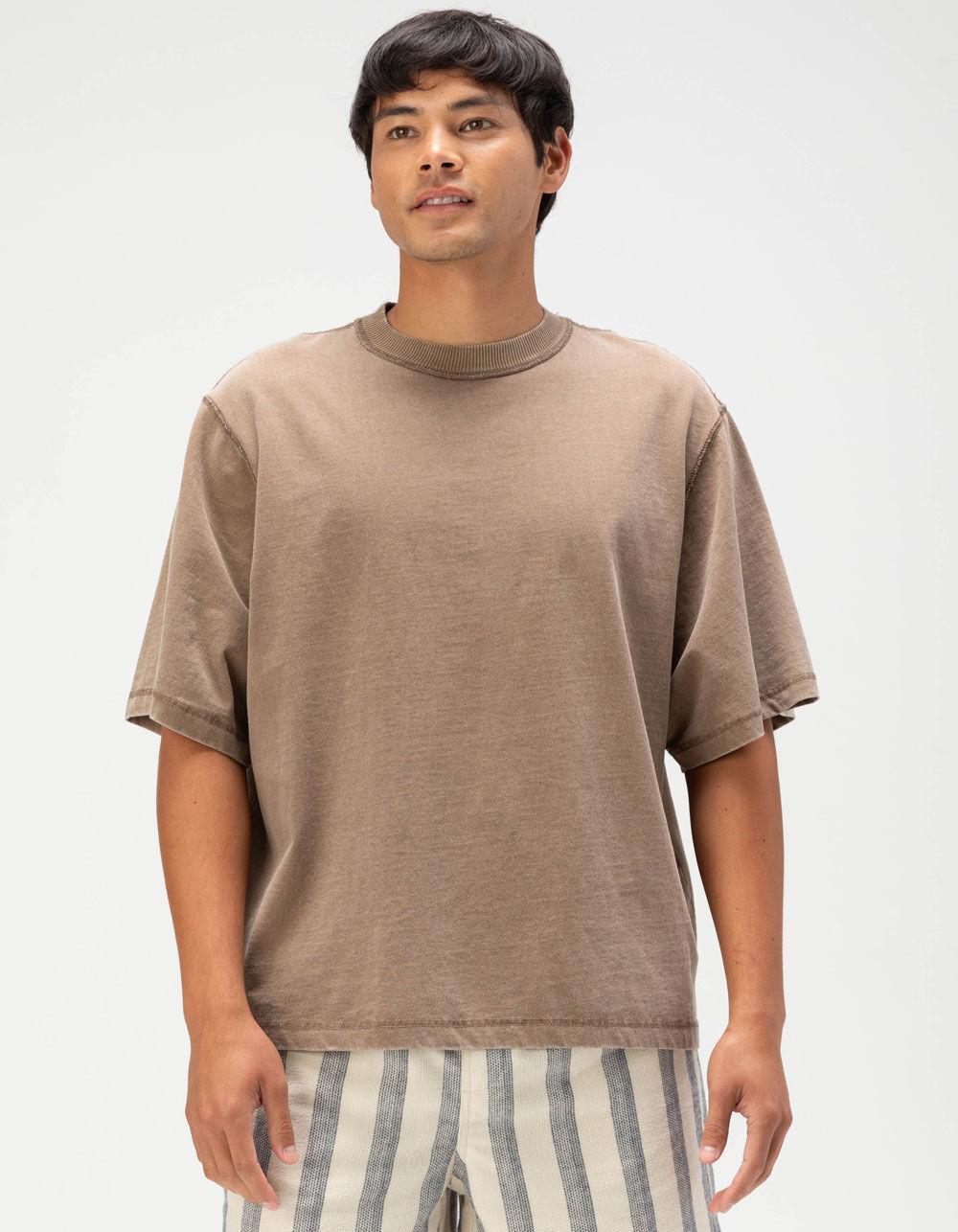 RSQ Mens Vintage Wash Boxy Tee - OLIVE Product Image