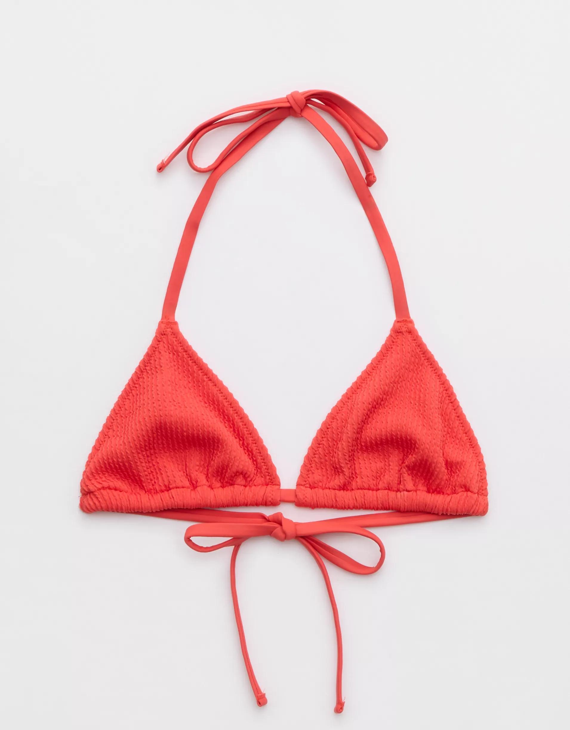 Aerie Crinkle String Triangle Bikini Top Product Image