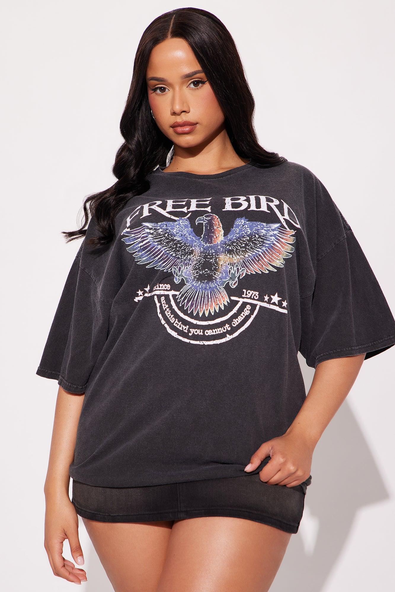 Free Bird Washed Oversized Tee - Black Product Image