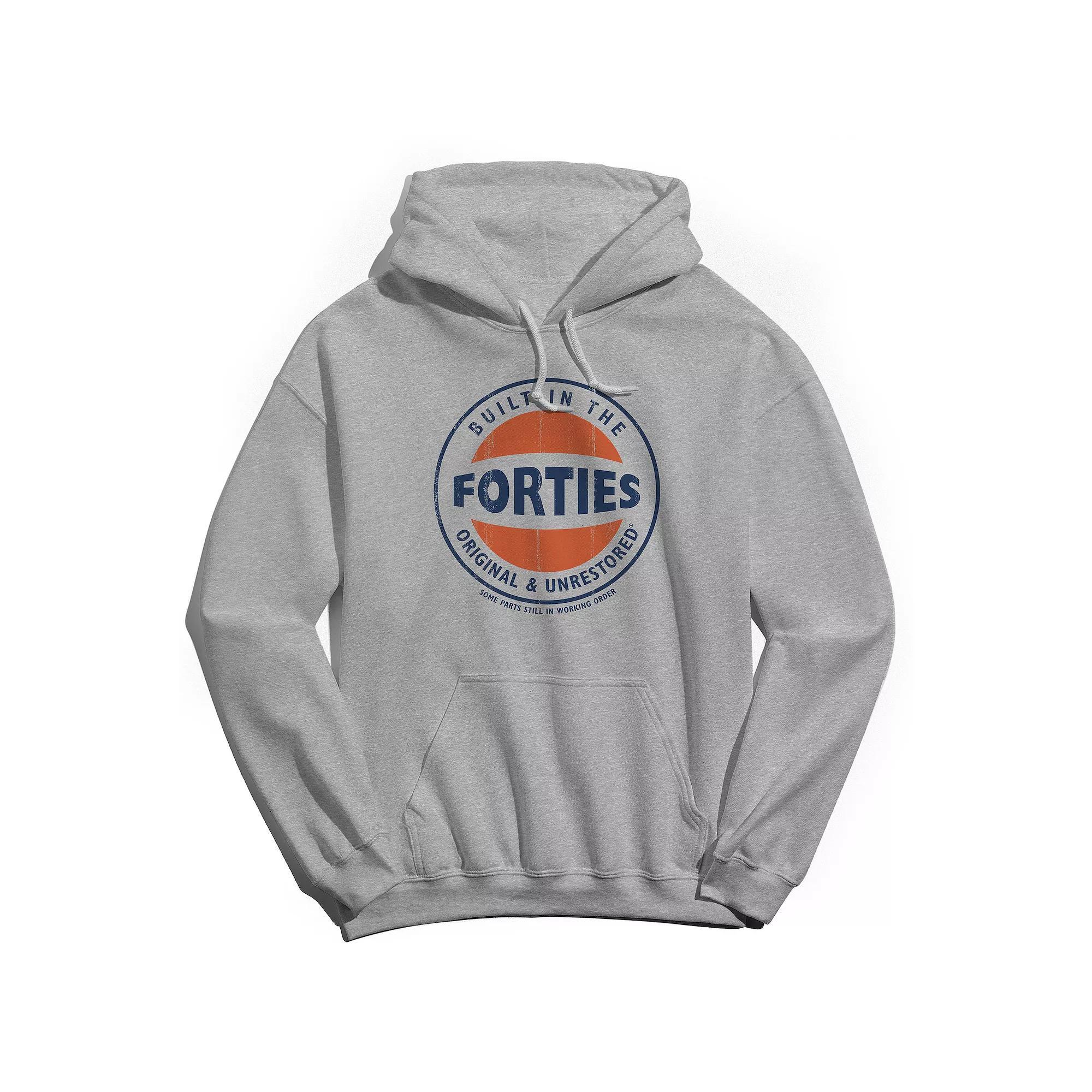 Men's Original & Unrestored Iconic Forties Fleece Graphic Hoodie, Size: Large, Sport Gray Product Image