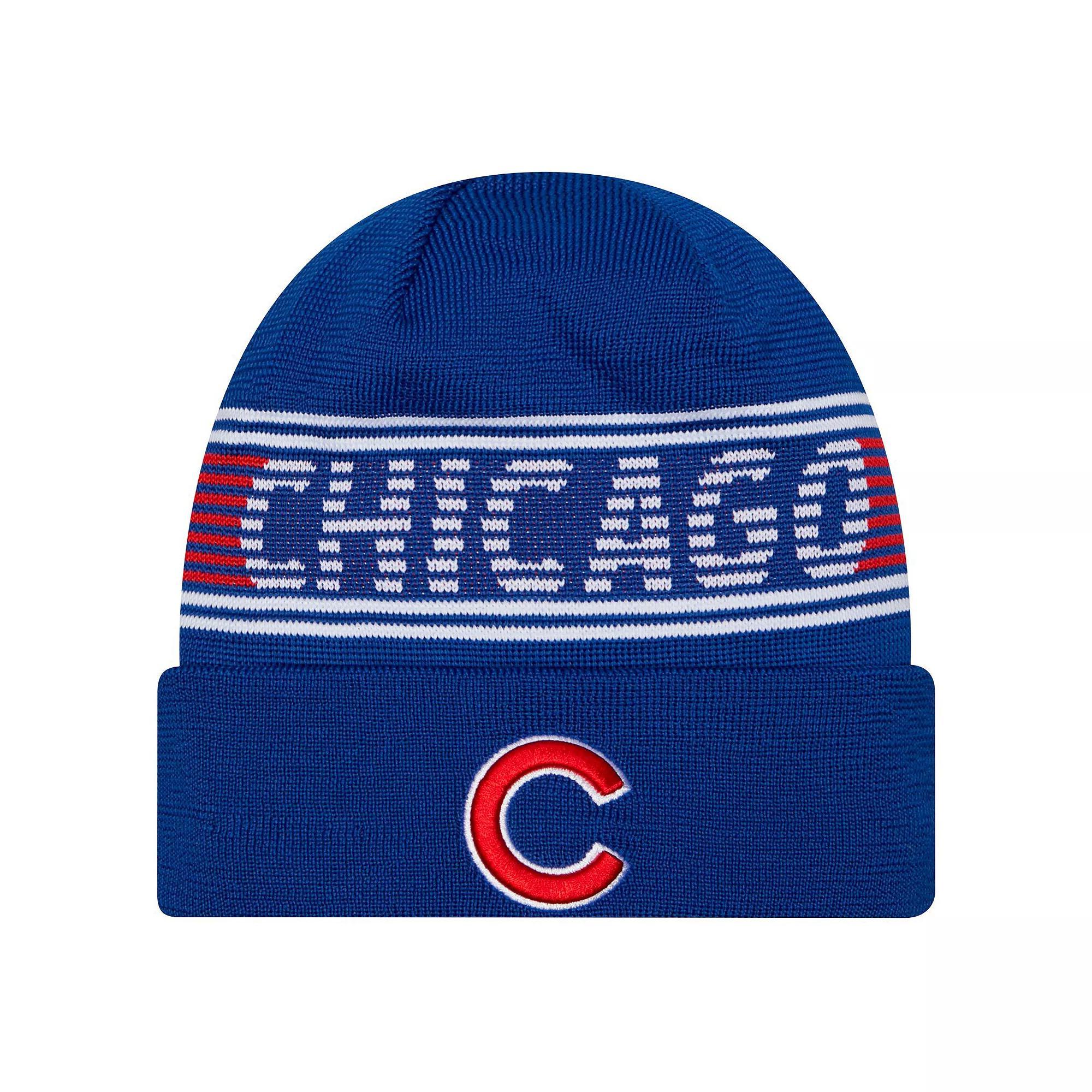 Men's New Era  Royal Chicago Cubs Authentic Collection Cuffed Knit Hat, Blue Product Image