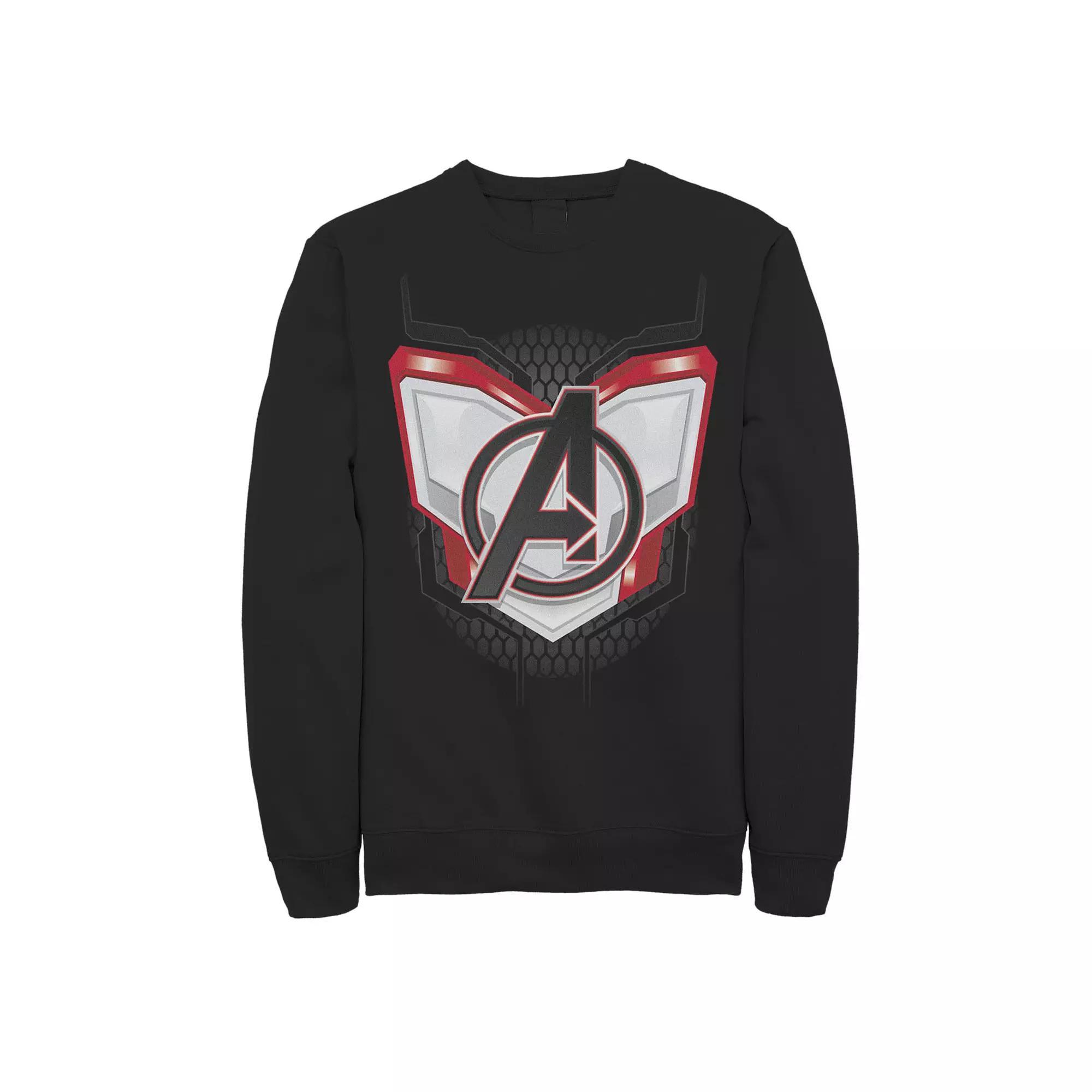 Men's Marvel Avengers Endgame Quantum Suit Armor Symbol Sweatshirt, Size: XXL, Black Product Image