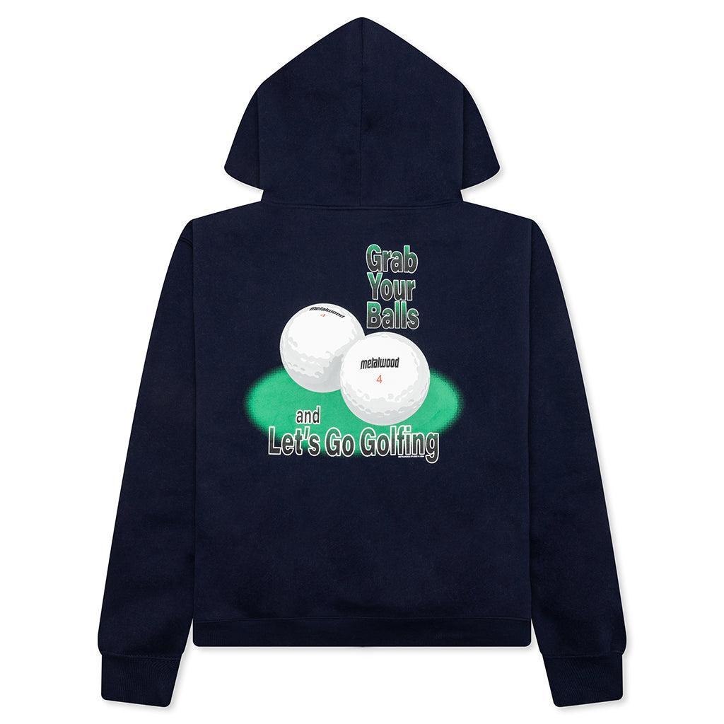 Grab Your Balls Hooded Sweatshirt - Navy Male Product Image