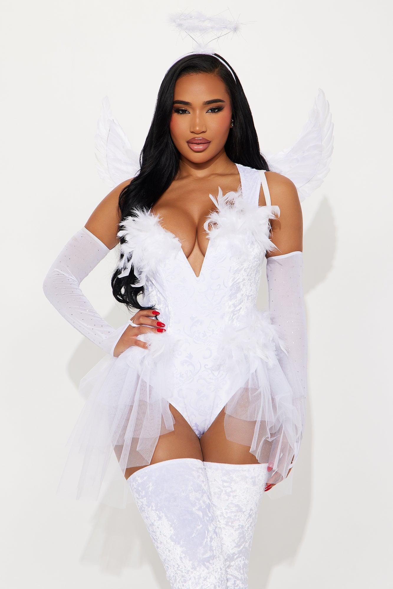 Heaven Sent Angel 4 Piece Costume Set - White Product Image