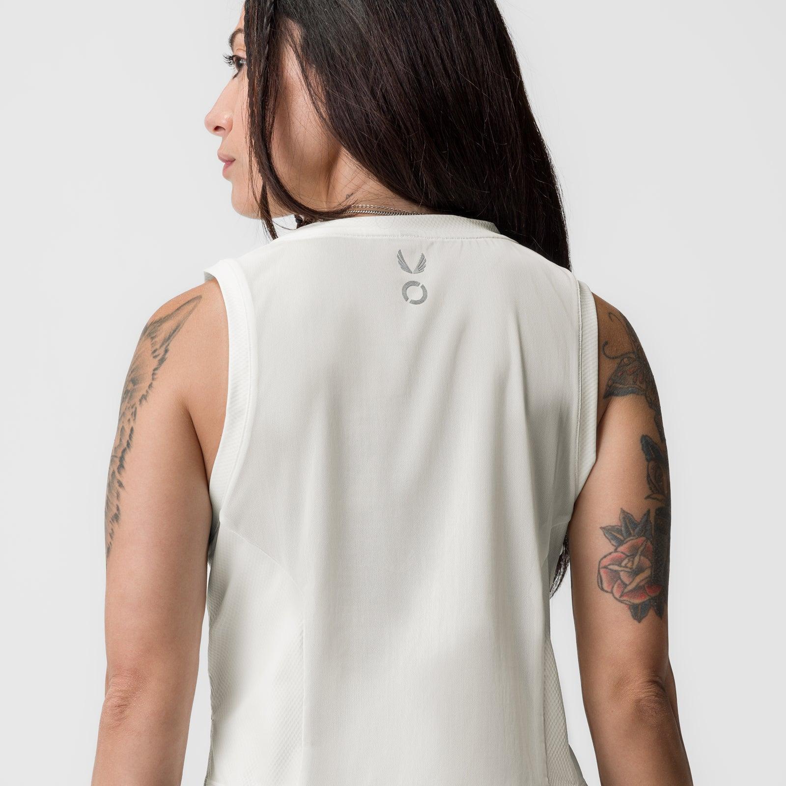 ASRV x Equinox AeroSilver® Cropped Training Tank - Ivory Cream Product Image