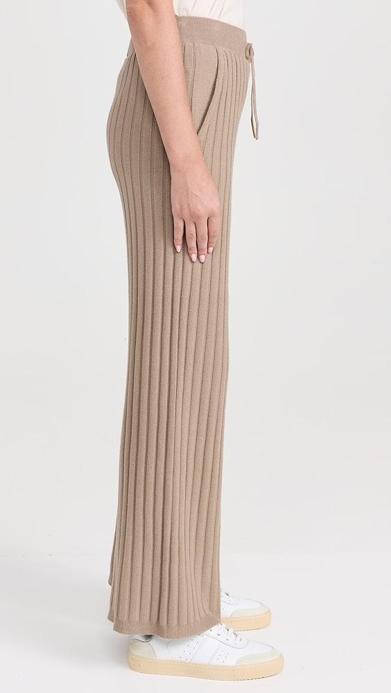 Varley Simeon Wide Rib Knit Trousers | Shopbop Product Image