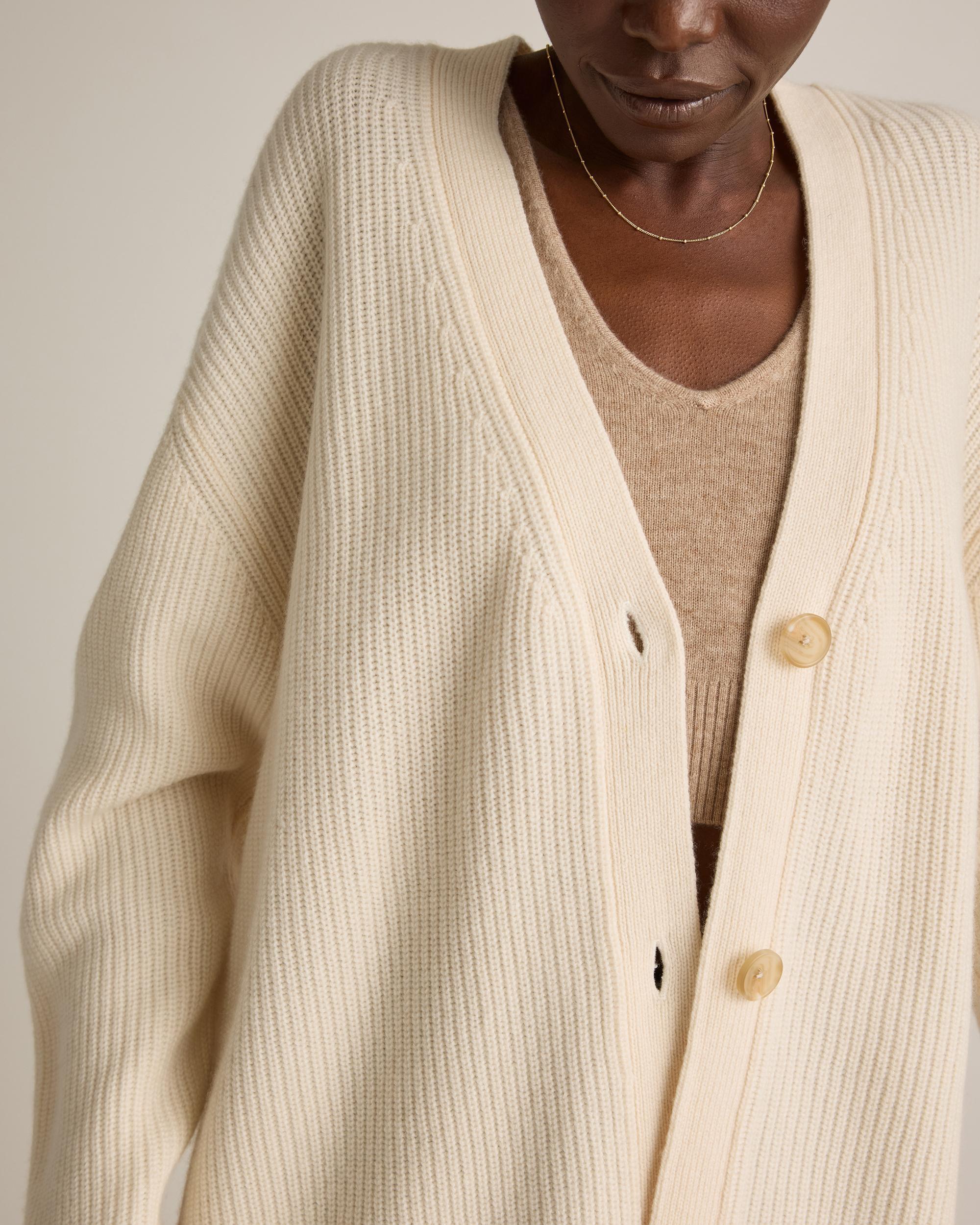 Quince | Women's Mongolian Cashmere OverSized Boyfriend Cardigan Sweater Size XS Product Image
