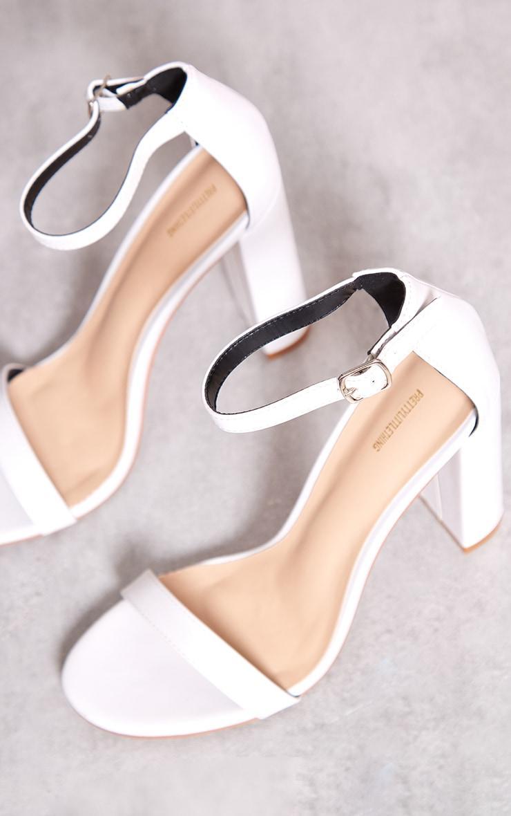 White May Blocked Heeled Sandal Product Image