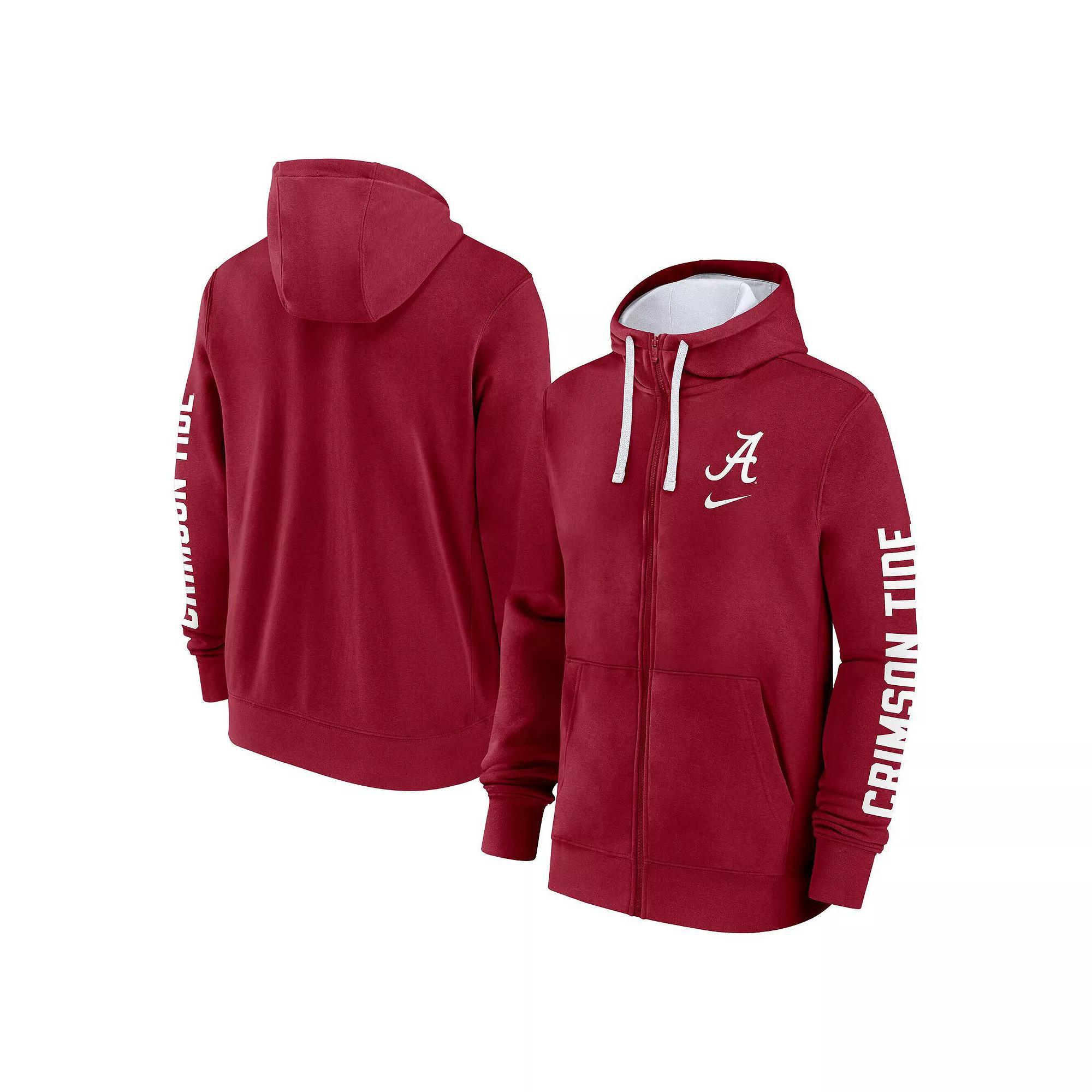 Men's Nike Crimson Alabama Crimson Tide Primetime Primary Mascot Full Zip Hoodie, Size: Medium, Red Product Image
