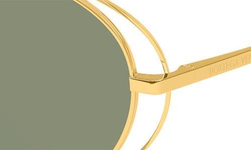 BOTTEGA VENETA Cutout Metal Aviator Sunglasses In Shiny Gold Btv Product Image