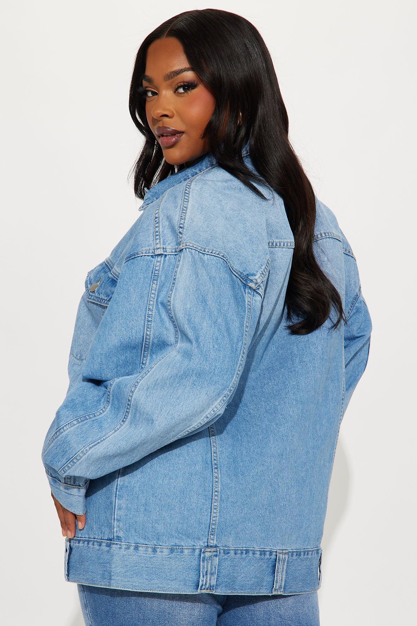 Maliyah Oversized Denim Jacket - Medium Wash Product Image