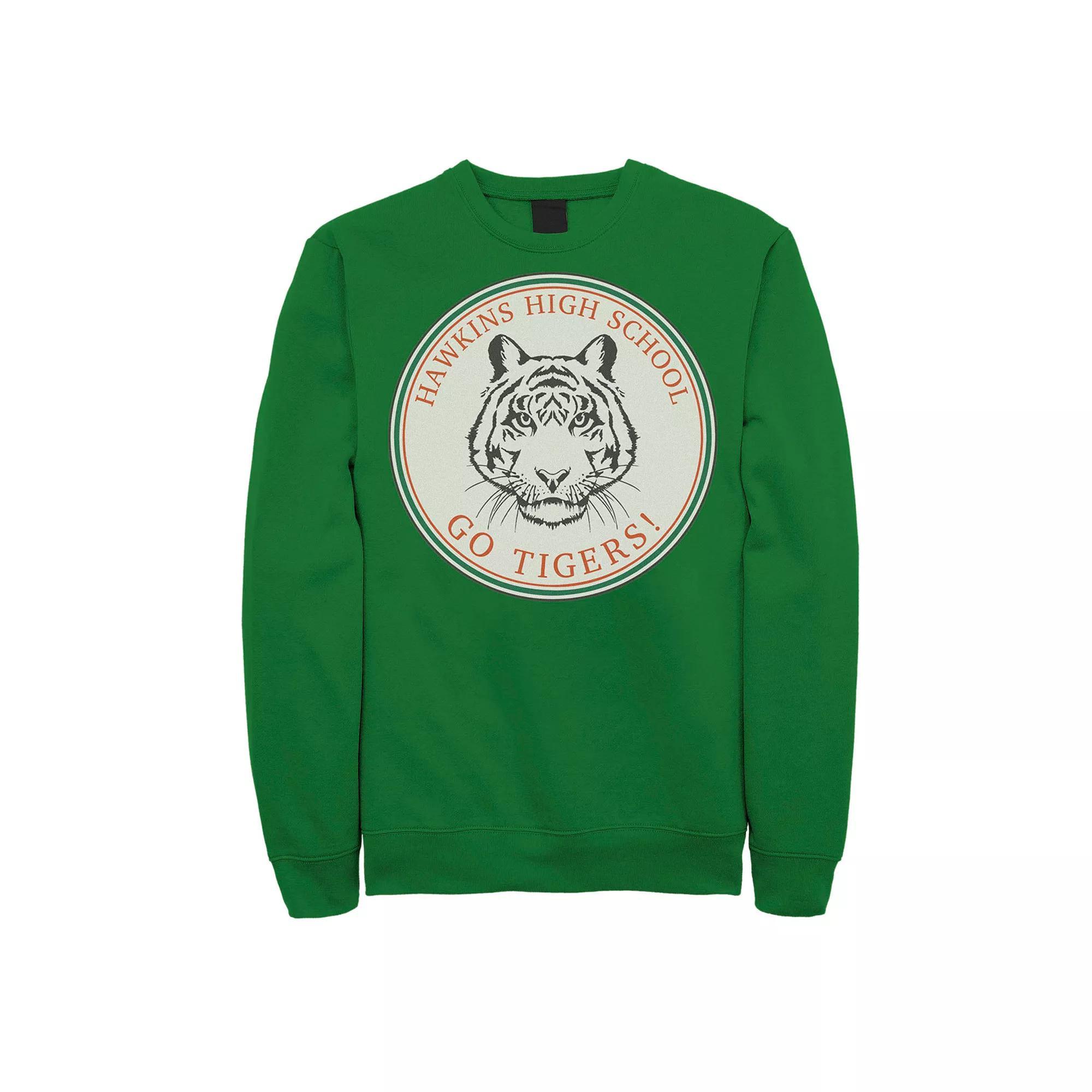 Mens Stranger Things Hawkins High School Go Tigers Logo Sweatshirt Product Image