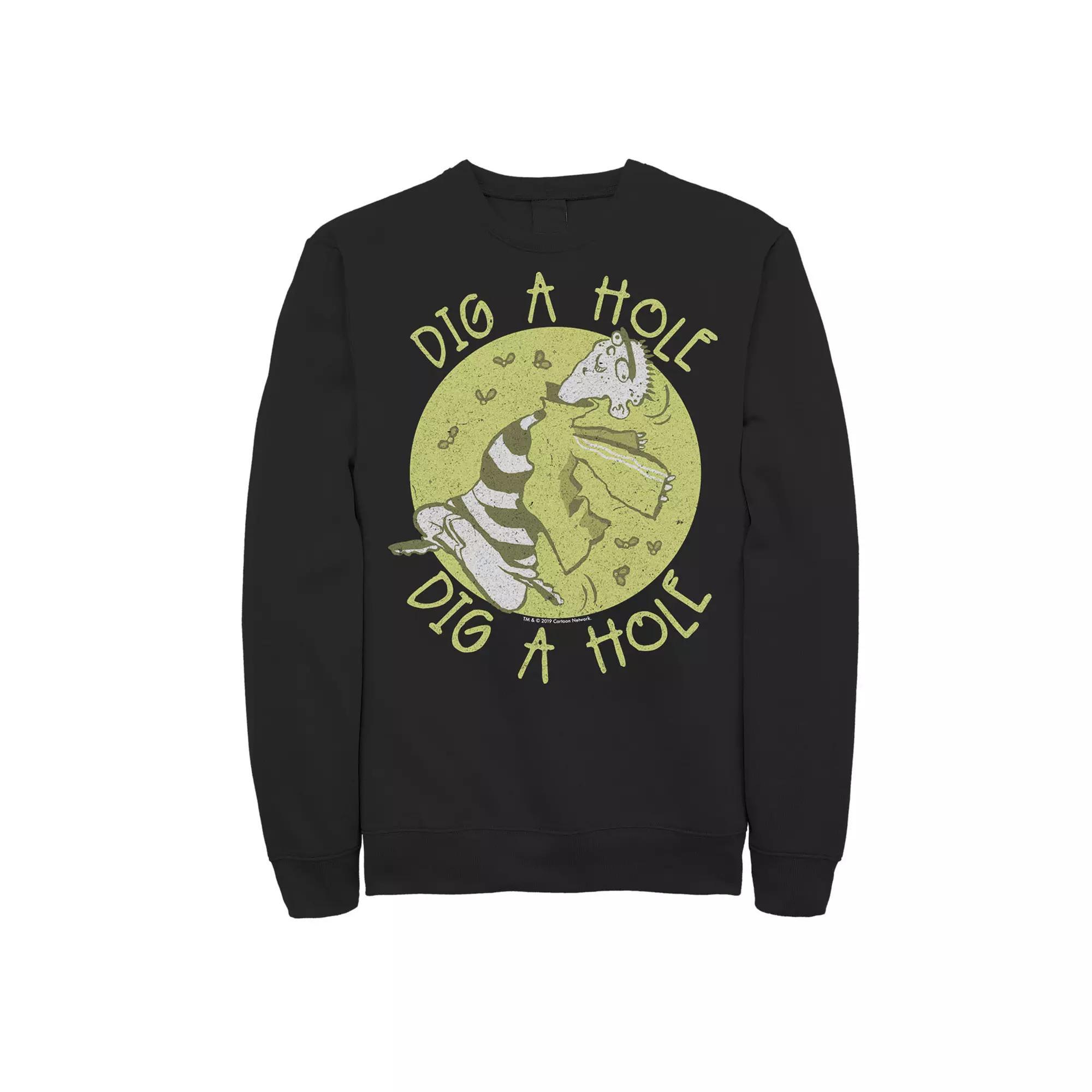 Men's Cartoon Network Ed Edd N Eddy Dig A Hole Pullover Sweatshirt, Size: Small, Black Product Image